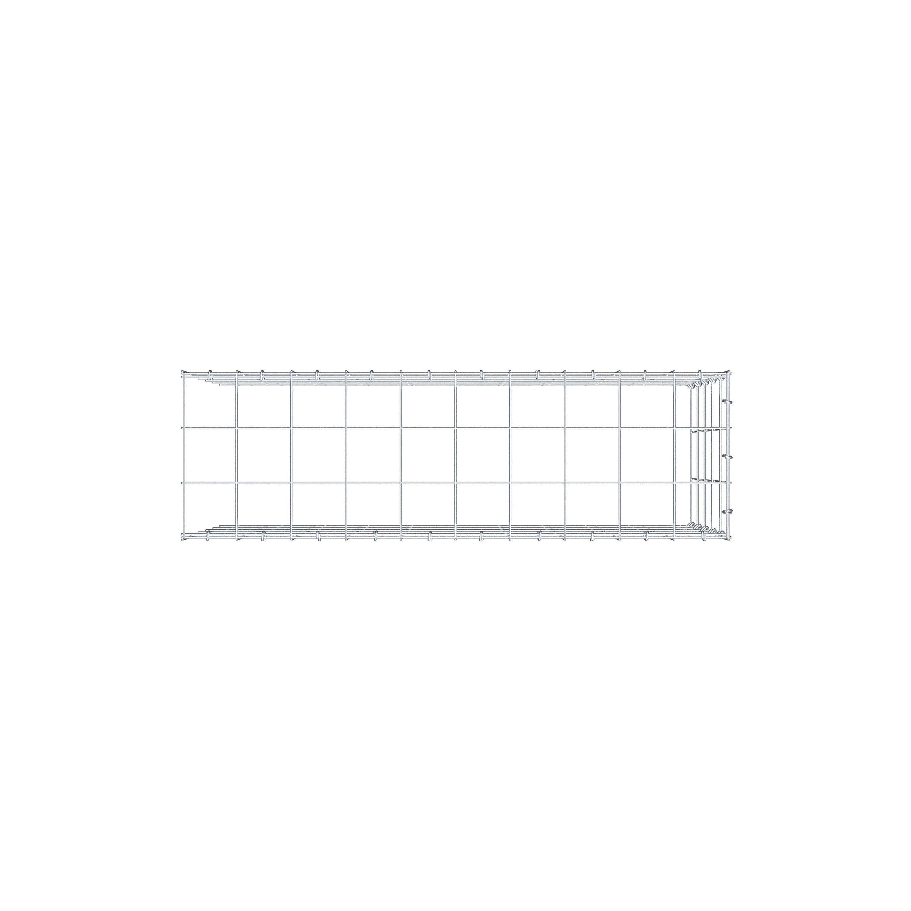 Gabion monté type 4 100 cm x 50 cm x 30 cm (L x H x P), maillage 10 cm x 10 cm, anneau en C