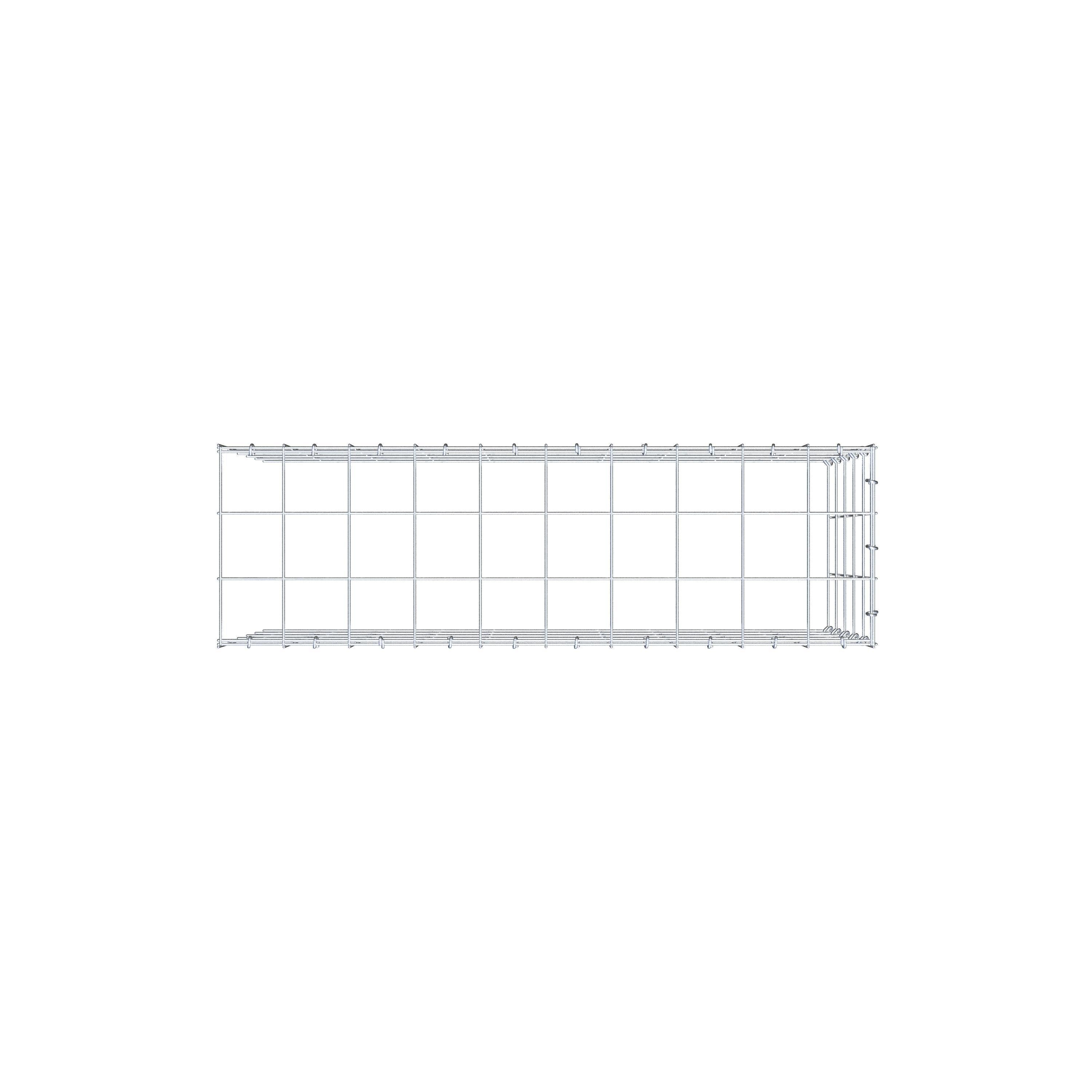 Fourche rapportée type 4 100 cm x 50 cm x 30 cm (L x H x P), mailles 10 cm x 10 cm, anneau C