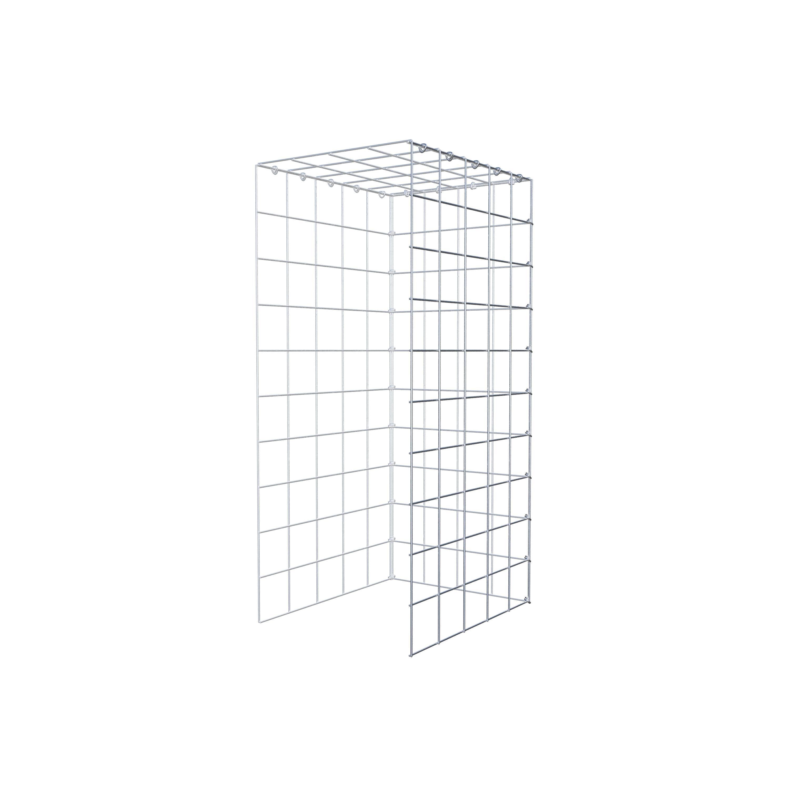 Gabion monté type 4 100 cm x 50 cm x 40 cm (L x H x P), maillage 10 cm x 10 cm, anneau en C