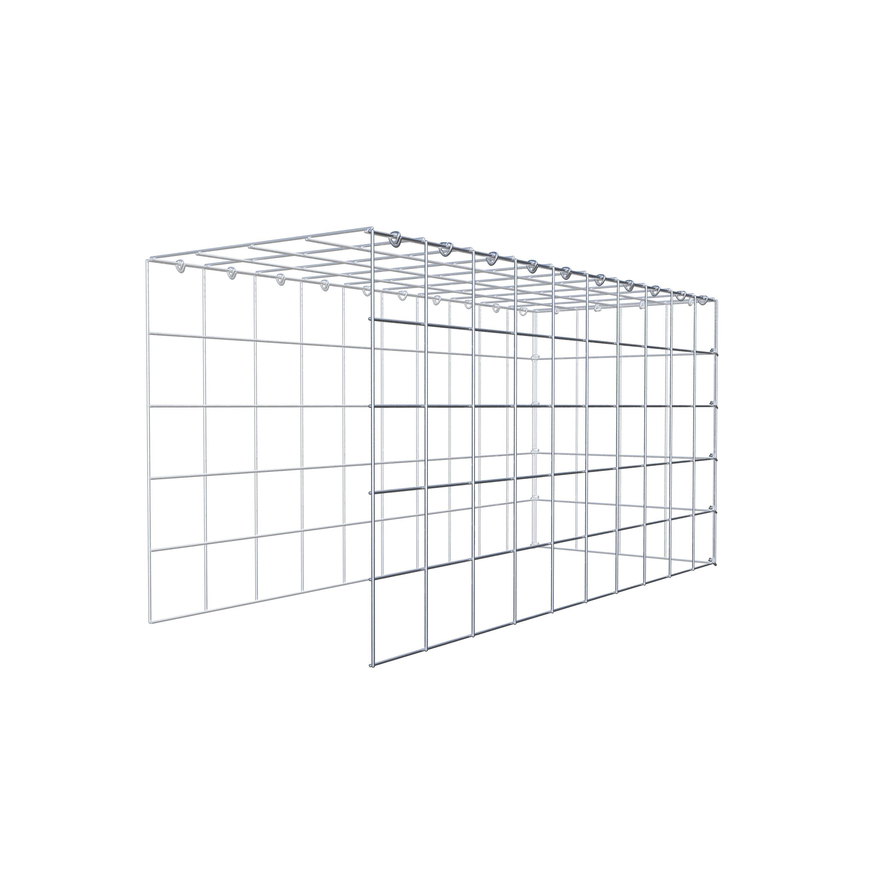 Gabion monté type 4 100 cm x 50 cm x 40 cm (L x H x P), maillage 10 cm x 10 cm, anneau en C