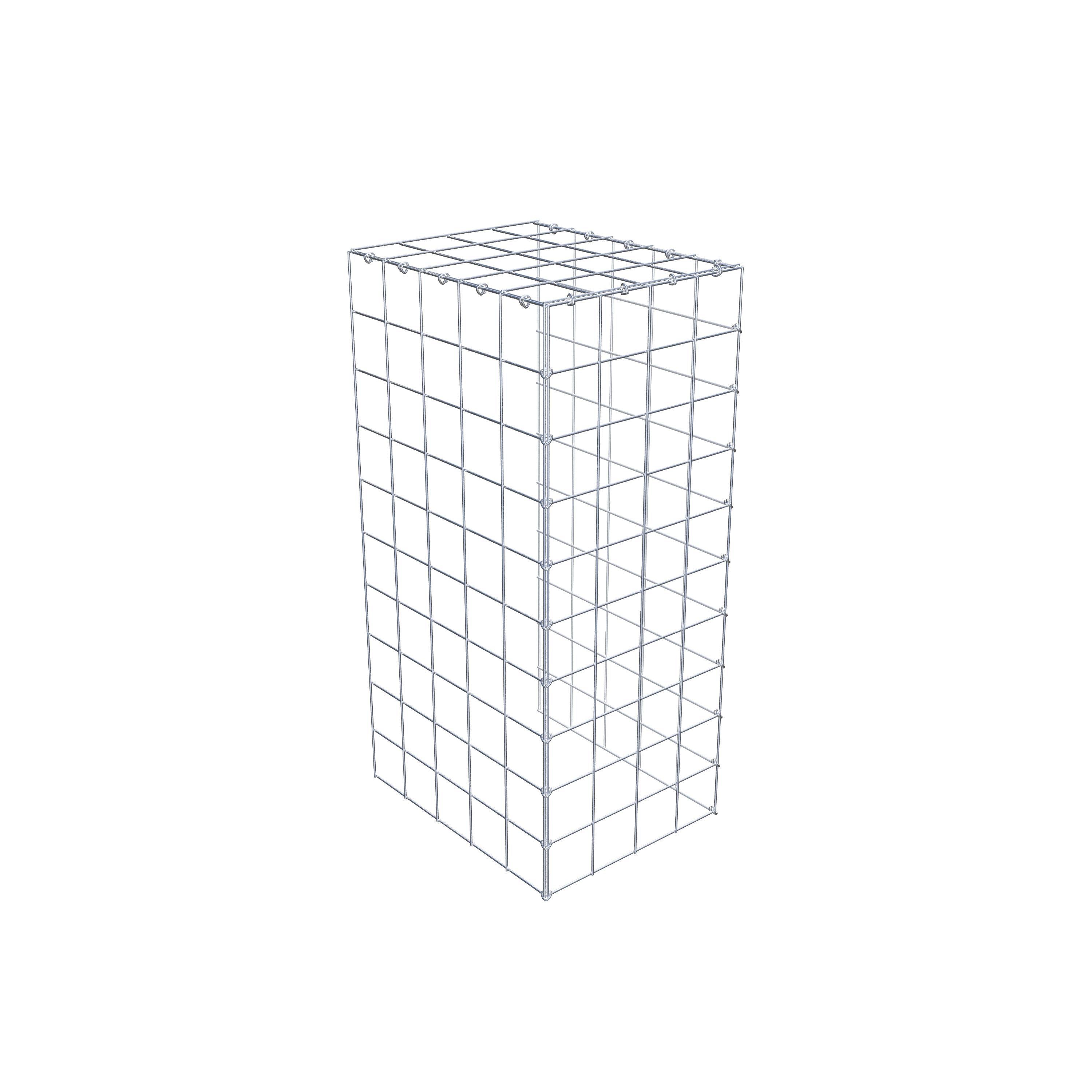 Gabion monté type 4 100 cm x 50 cm x 40 cm (L x H x P), maillage 10 cm x 10 cm, anneau en C