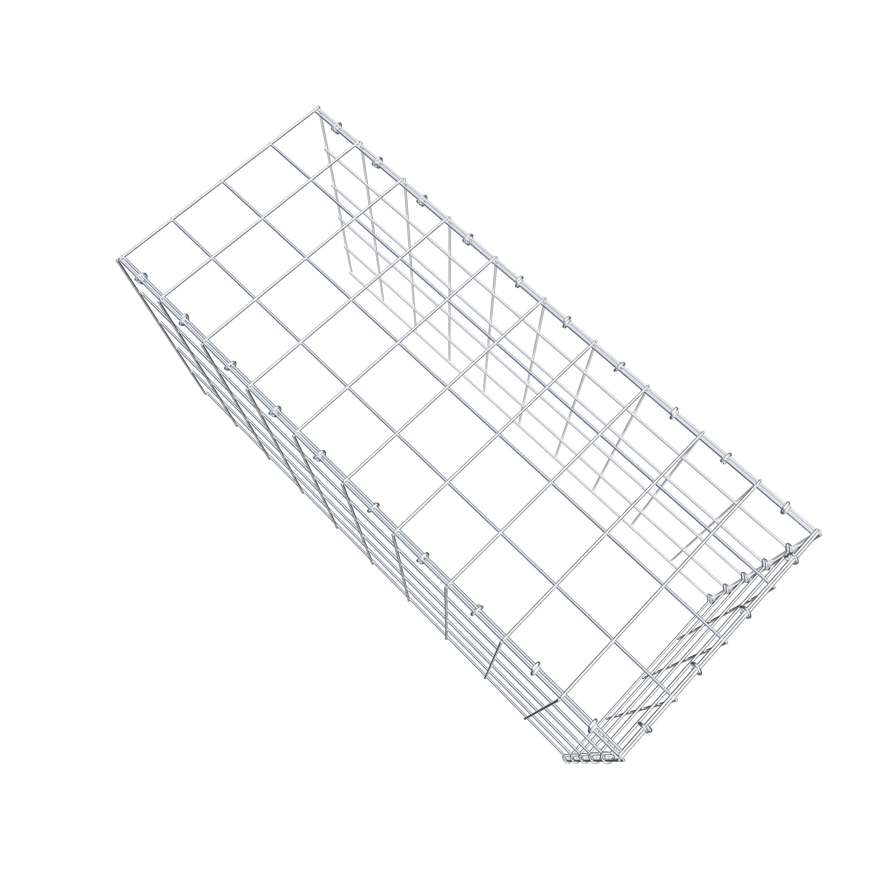 Gabion monté type 4 100 cm x 50 cm x 40 cm (L x H x P), maillage 10 cm x 10 cm, anneau en C