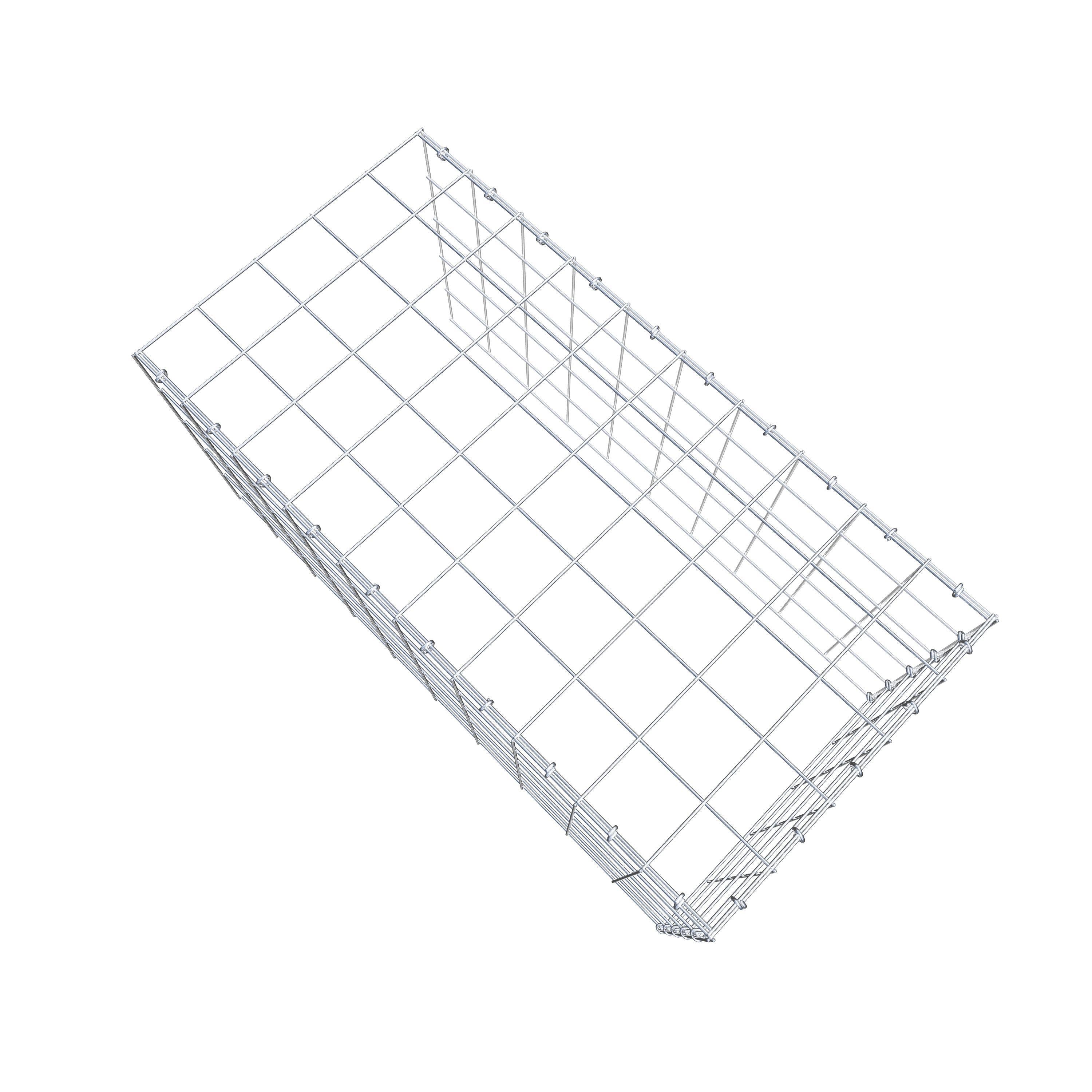 Gabion monté type 4 100 cm x 50 cm x 50 cm (L x H x P), maillage 10 cm x 10 cm, anneau en C