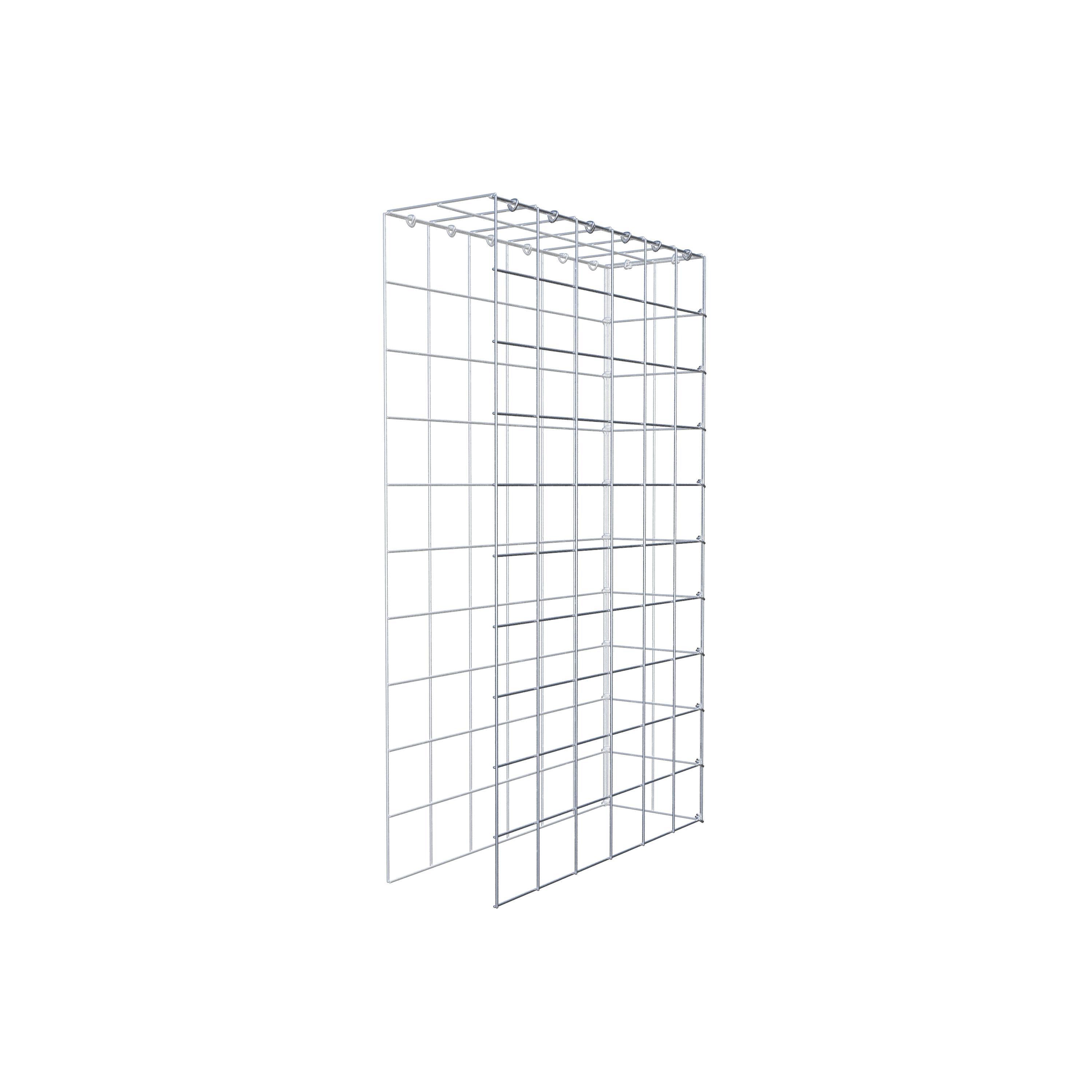 Gabion monté type 4 100 cm x 60 cm x 20 cm (L x H x P), maillage 10 cm x 10 cm, anneau en C