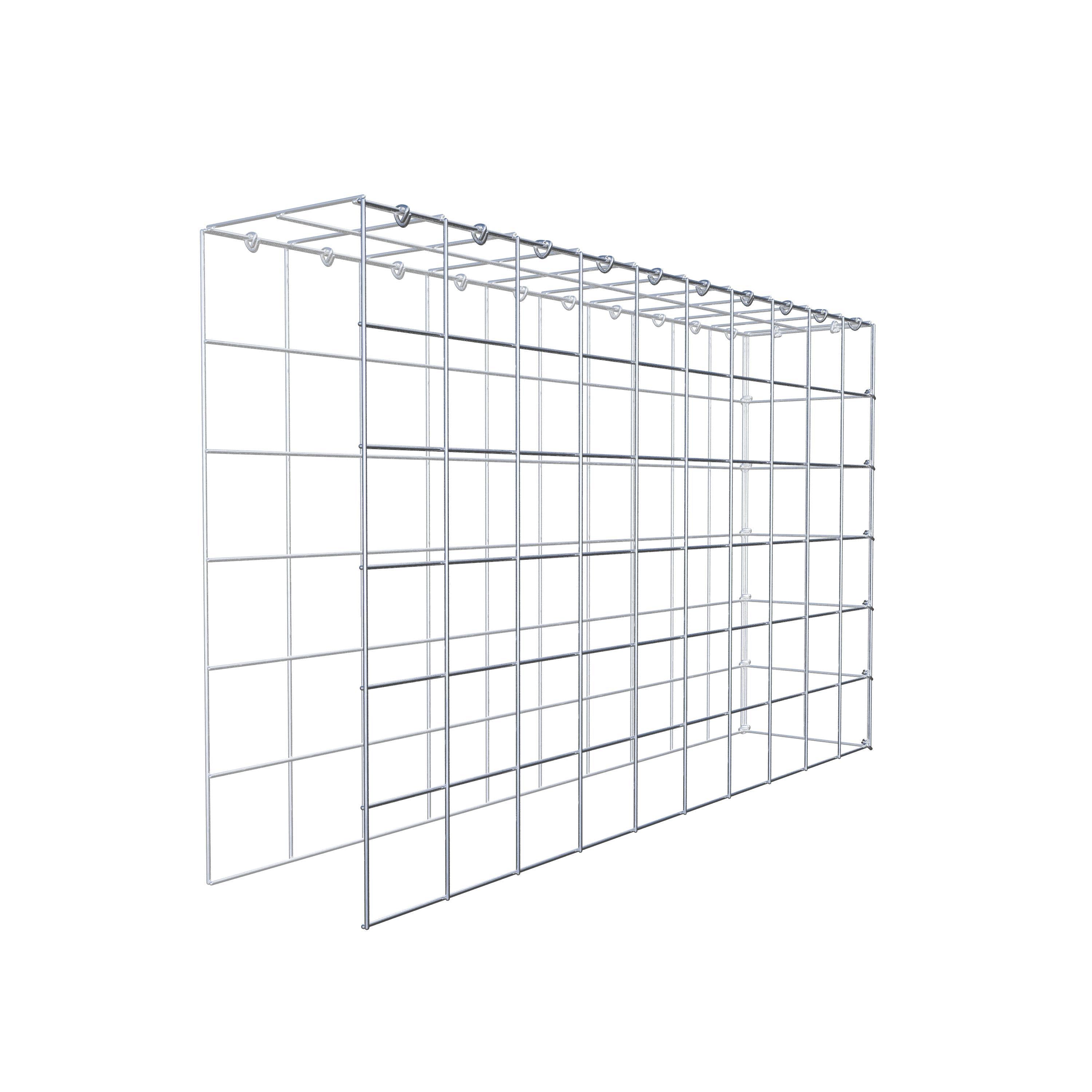 Gabion monté type 4 100 cm x 60 cm x 20 cm (L x H x P), maillage 10 cm x 10 cm, anneau en C