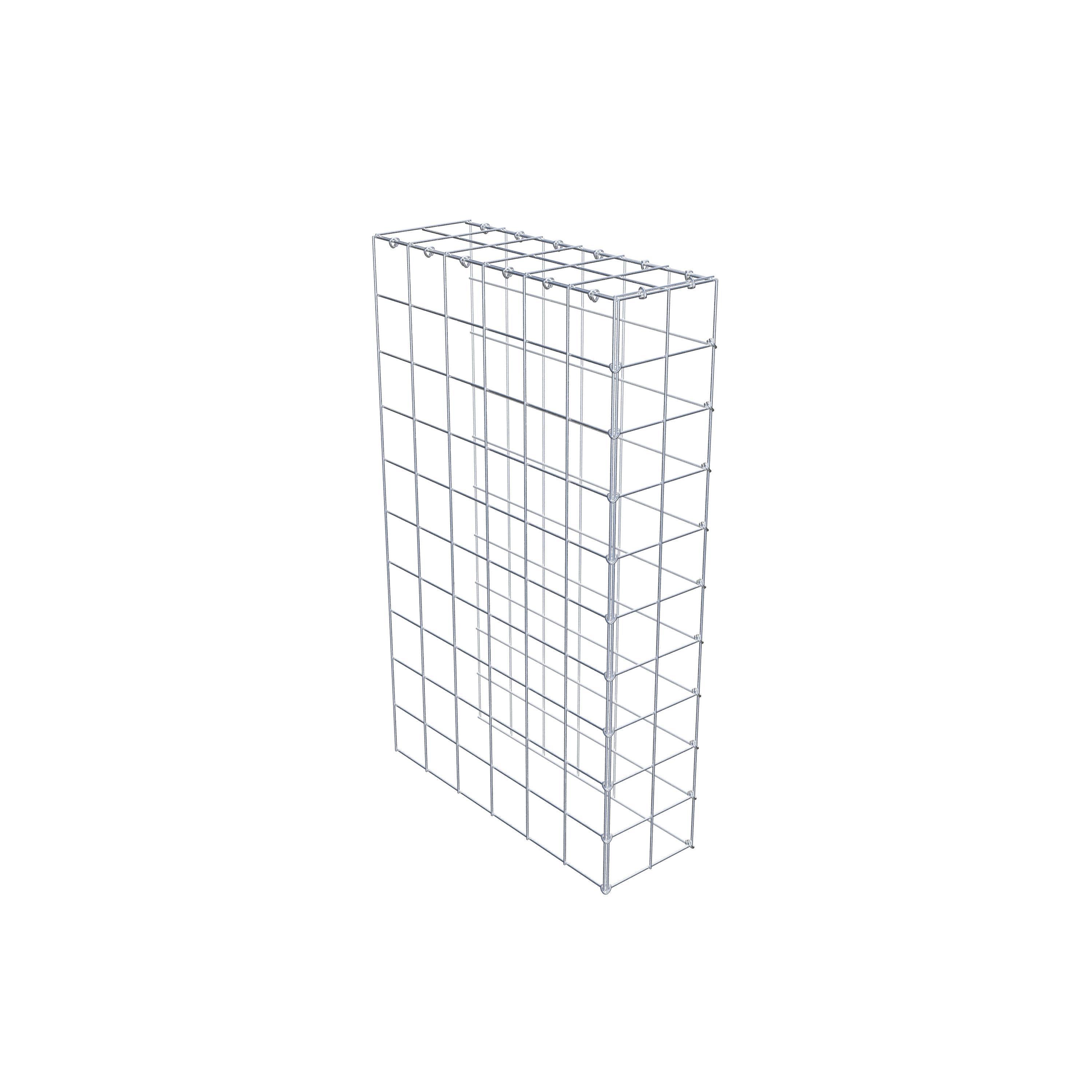 Gabion monté type 4 100 cm x 60 cm x 20 cm (L x H x P), maillage 10 cm x 10 cm, anneau en C