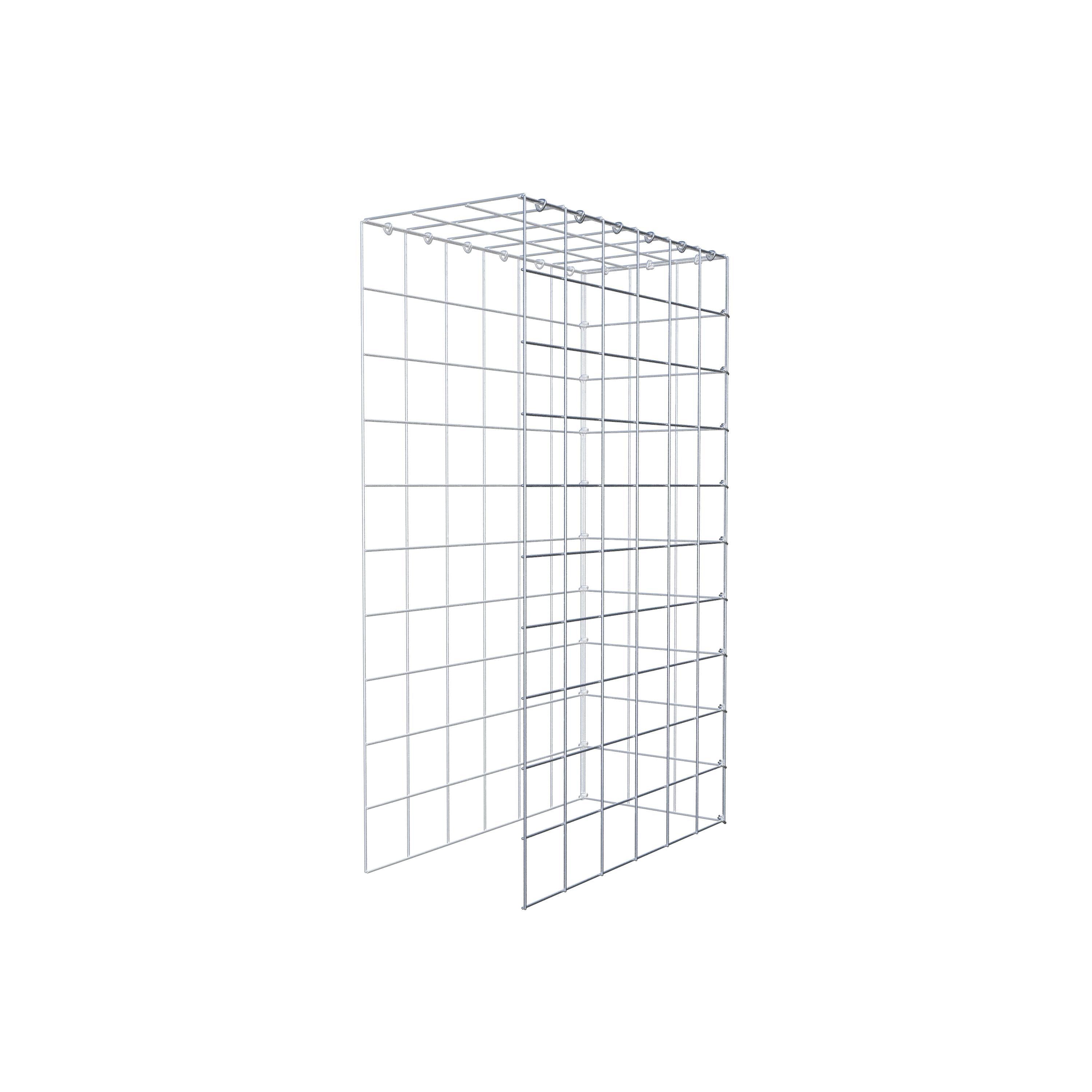 Gabion monté type 4 100 cm x 60 cm x 30 cm (L x H x P), maillage 10 cm x 10 cm, anneau en C