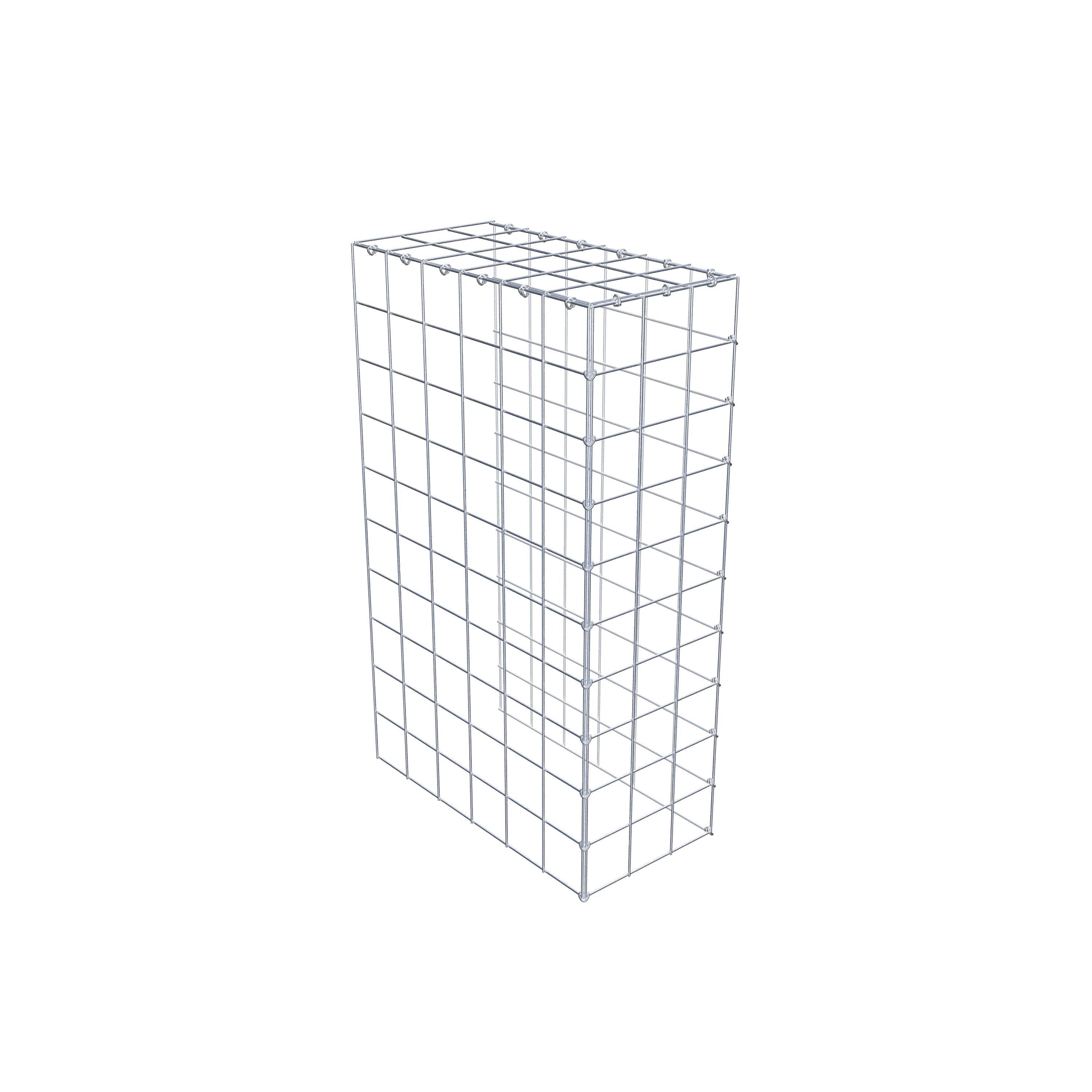 Gabion monté type 4 100 cm x 60 cm x 30 cm (L x H x P), maillage 10 cm x 10 cm, anneau en C