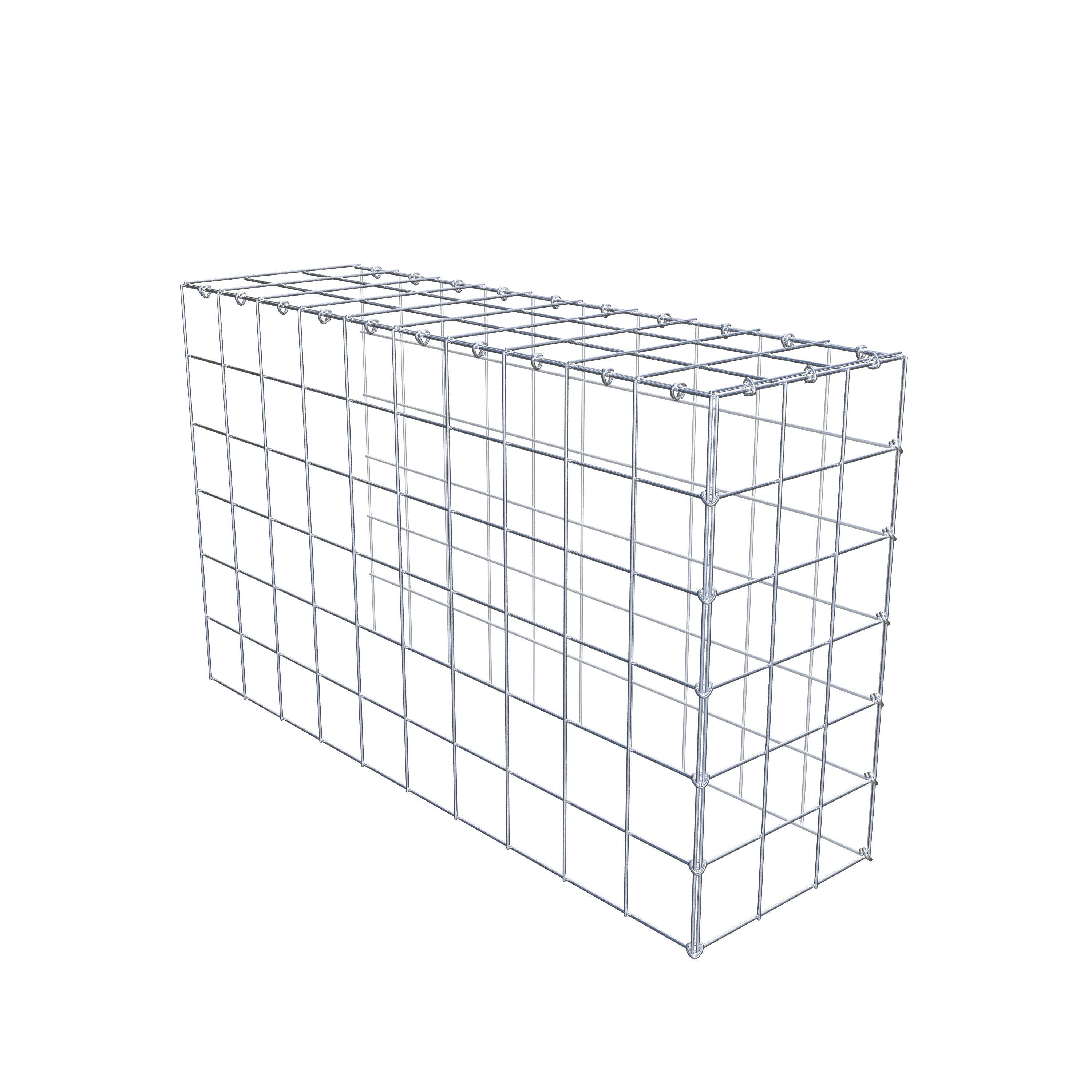 Gabion monté type 4 100 cm x 60 cm x 30 cm (L x H x P), maillage 10 cm x 10 cm, anneau en C