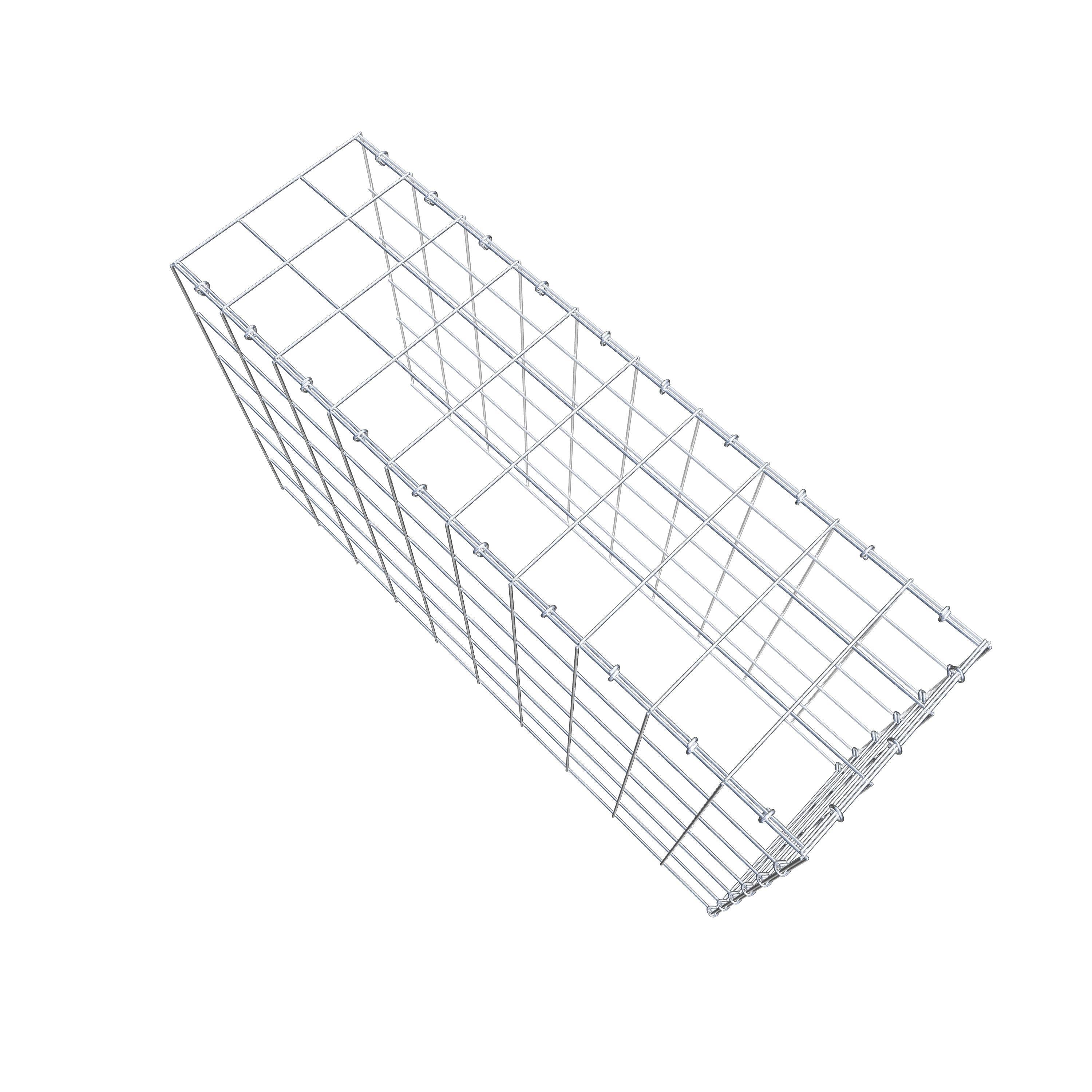 Gabion monté type 4 100 cm x 60 cm x 30 cm (L x H x P), maillage 10 cm x 10 cm, anneau en C