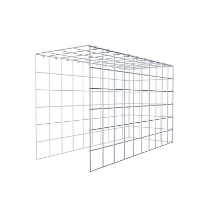 Mounted gabion type 4 100 cm x 60 cm x 40 cm (L x H x D), mesh size 10 cm x 10 cm, C-ring