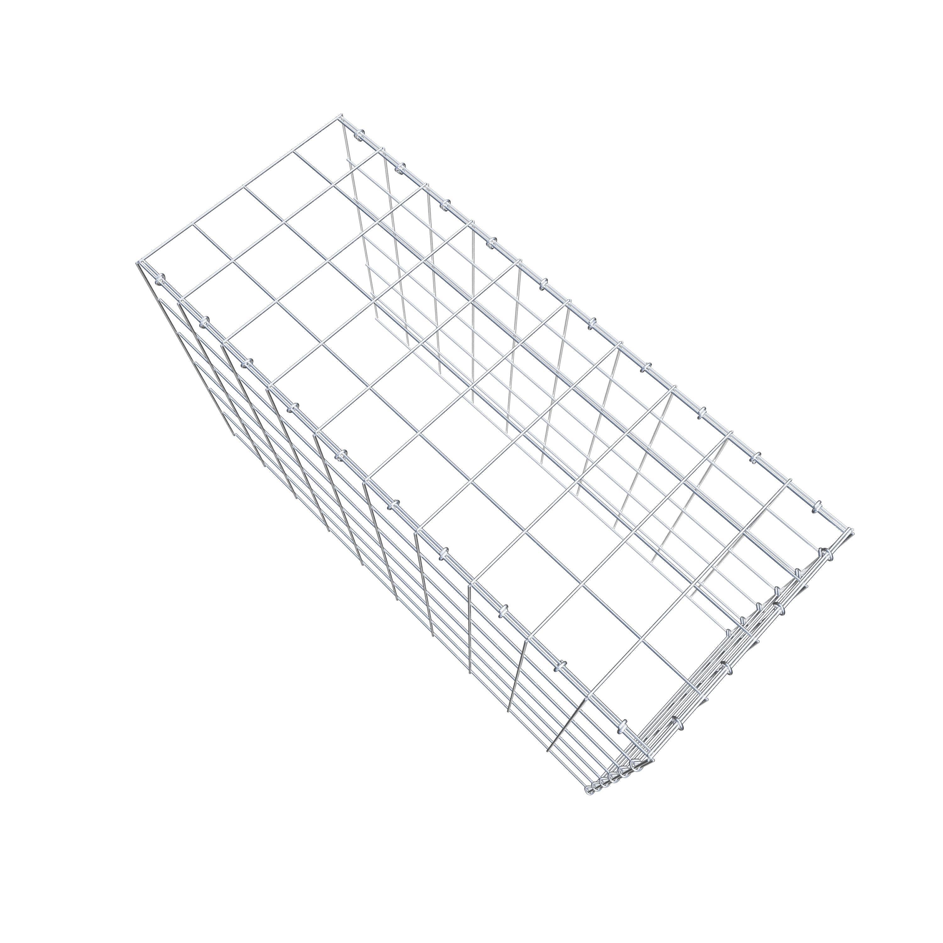 Gabion monté type 4 100 cm x 60 cm x 40 cm (L x H x P), maillage 10 cm x 10 cm, anneau en C