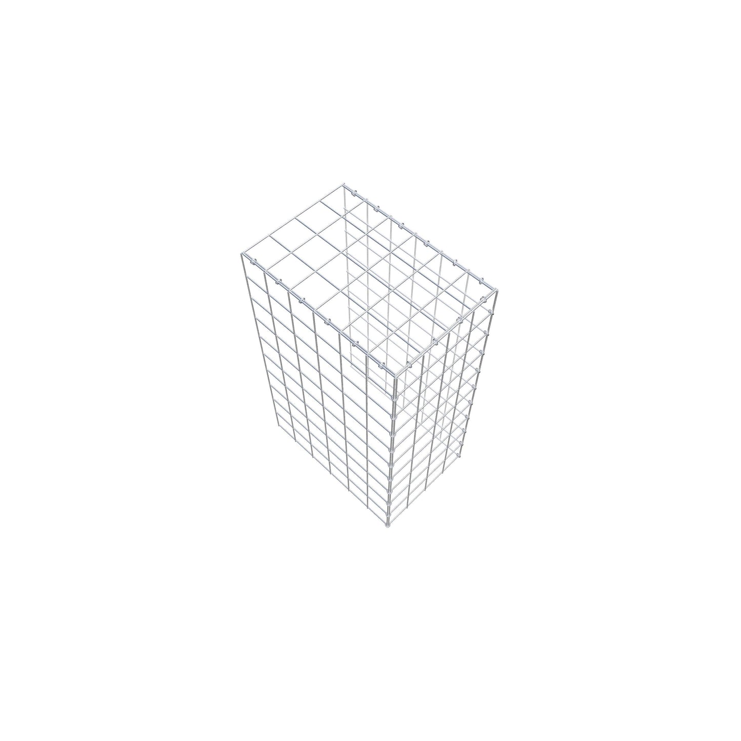 Mounted gabion type 4 100 cm x 60 cm x 40 cm (L x H x D), mesh size 10 cm x 10 cm, C-ring