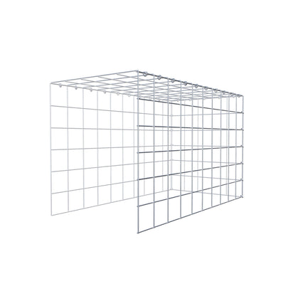 Monteret gabion type 4 100 cm x 60 cm x 50 cm (L x H x D), maskestørrelse 10 cm x 10 cm, C-ring