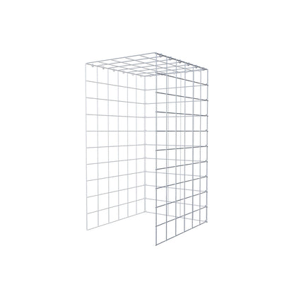 Monteret gabion type 4 100 cm x 60 cm x 50 cm (L x H x D), maskestørrelse 10 cm x 10 cm, C-ring