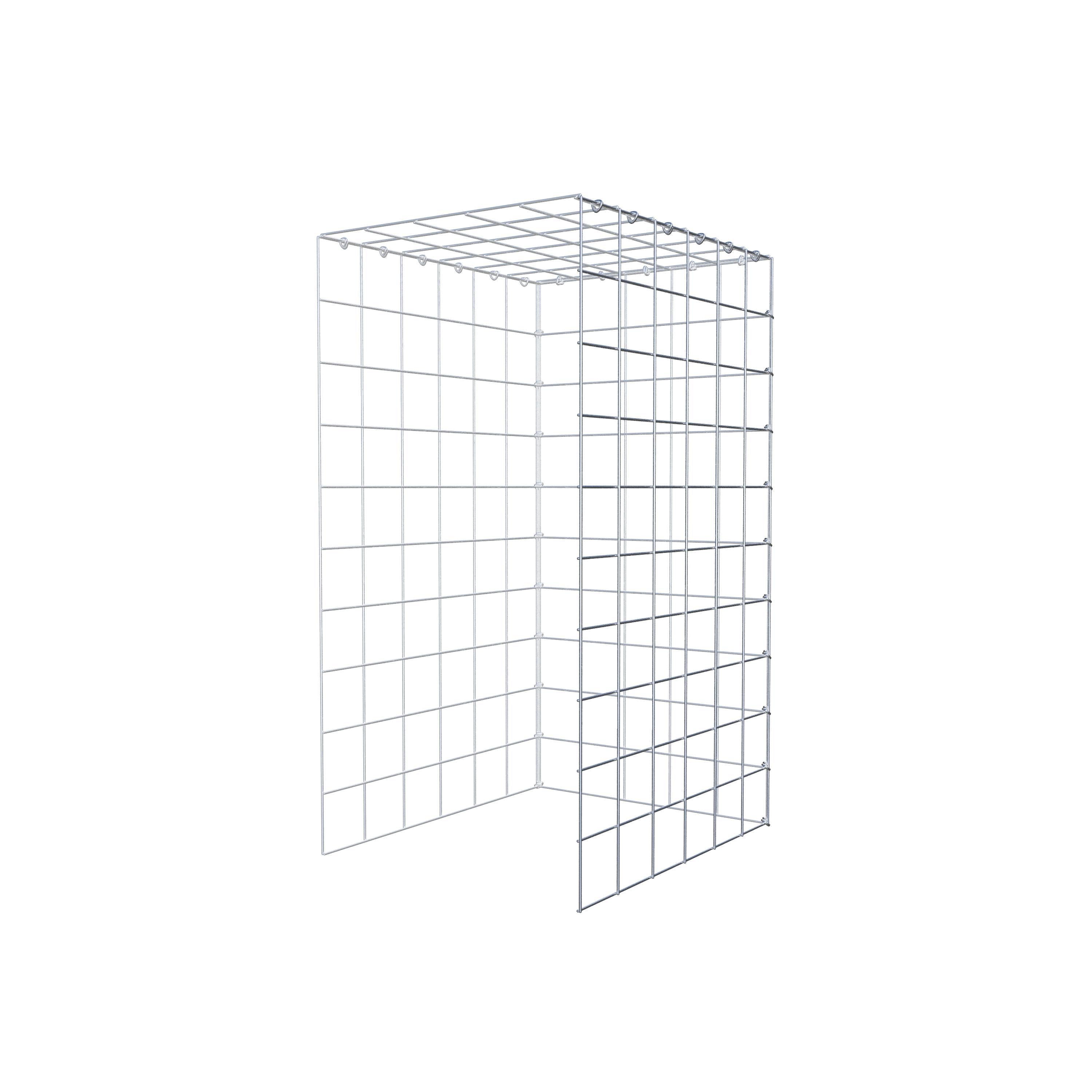 Gabion monté type 4 100 cm x 60 cm x 50 cm (L x H x P), maillage 10 cm x 10 cm, anneau en C