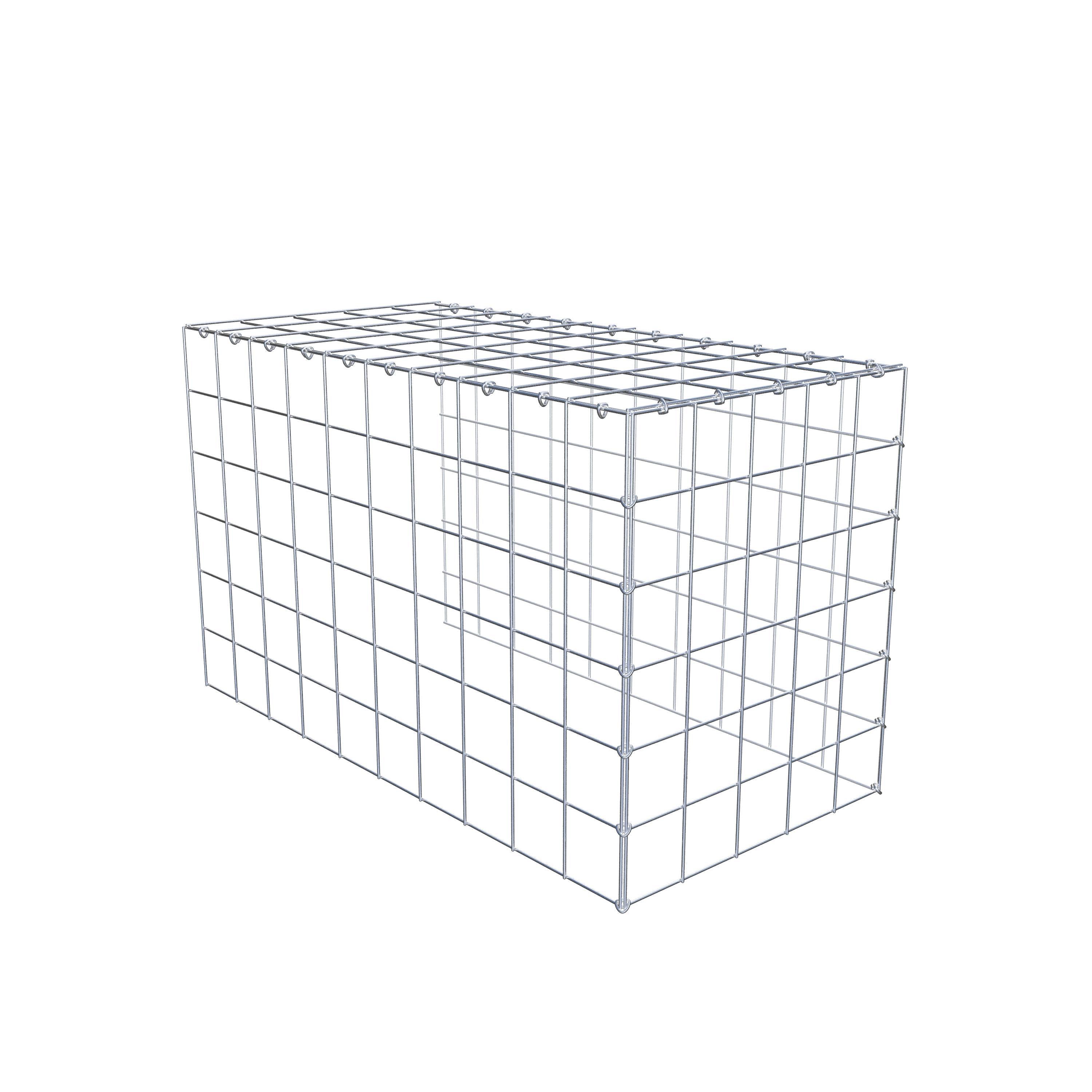 Gabion monté type 4 100 cm x 60 cm x 50 cm (L x H x P), maillage 10 cm x 10 cm, anneau en C