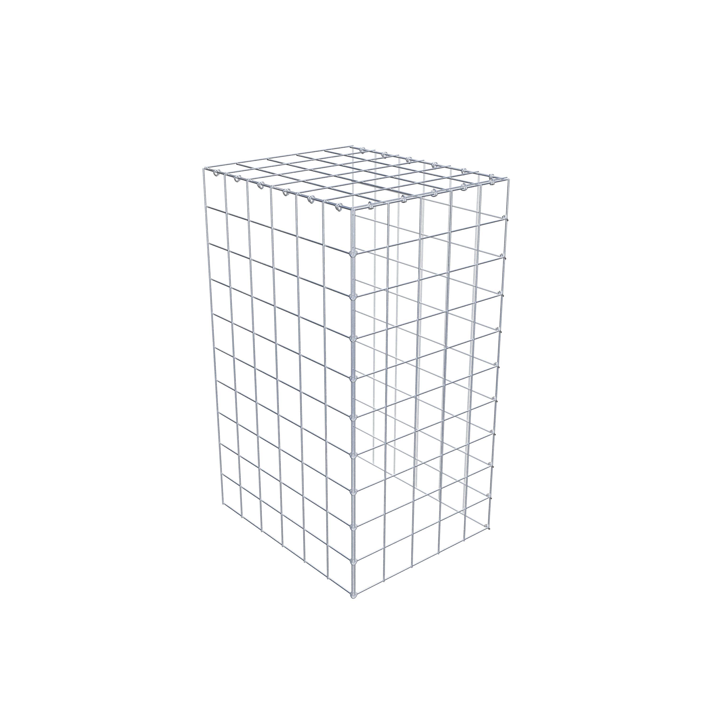 Gabion monté type 4 100 cm x 60 cm x 50 cm (L x H x P), maillage 10 cm x 10 cm, anneau en C