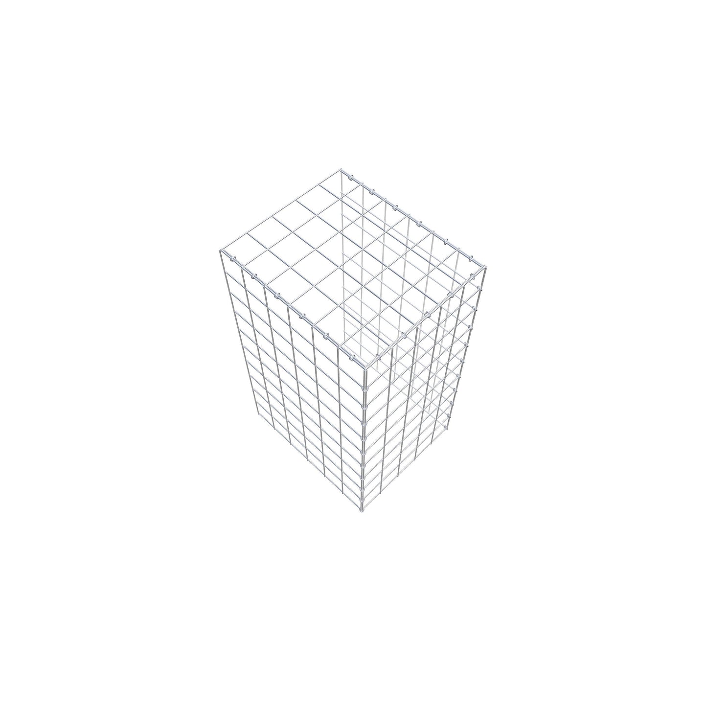 Monteret gabion type 4 100 cm x 60 cm x 50 cm (L x H x D), maskestørrelse 10 cm x 10 cm, C-ring