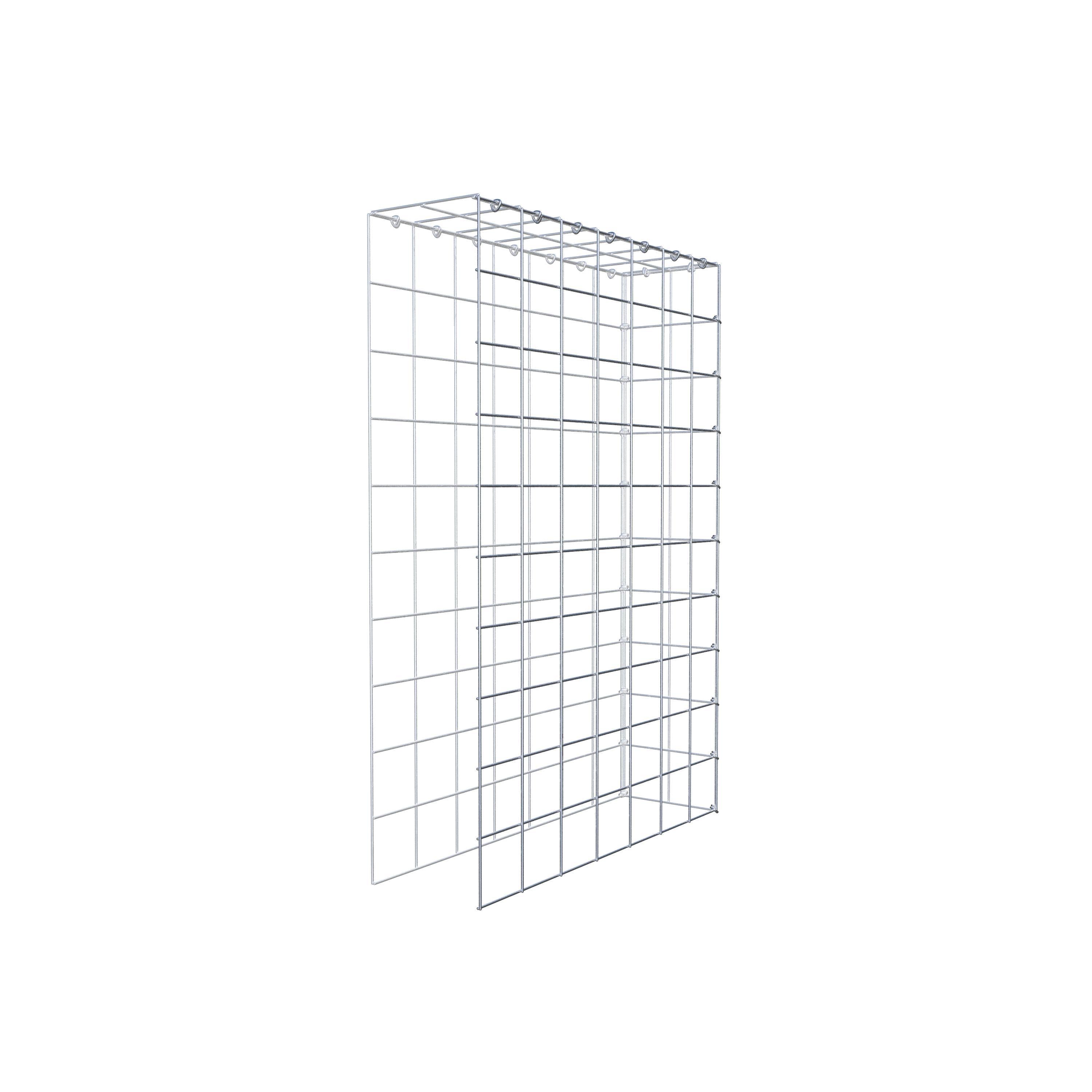 Gabion monté type 4 100 cm x 70 cm x 20 cm (L x H x P), maillage 10 cm x 10 cm, anneau en C