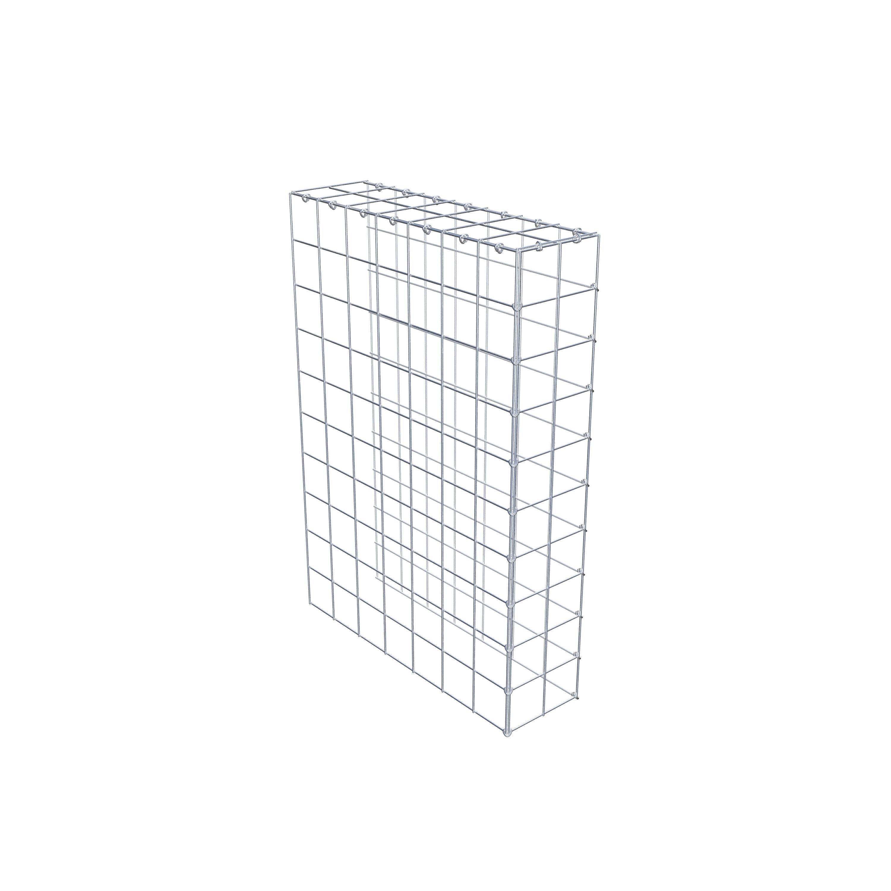 Gabion monté type 4 100 cm x 70 cm x 20 cm (L x H x P), maillage 10 cm x 10 cm, anneau en C