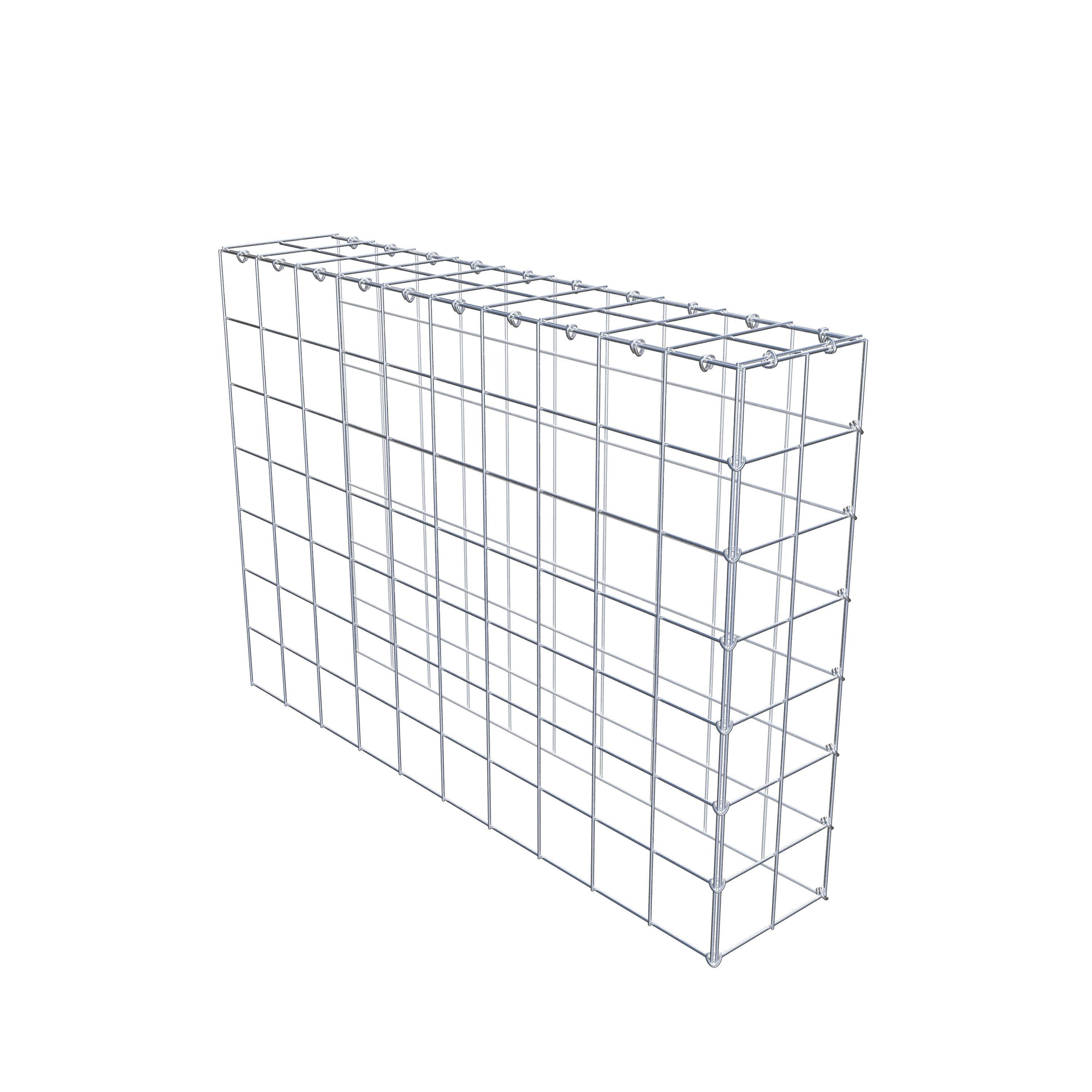 Gabion monté type 4 100 cm x 70 cm x 20 cm (L x H x P), maillage 10 cm x 10 cm, anneau en C