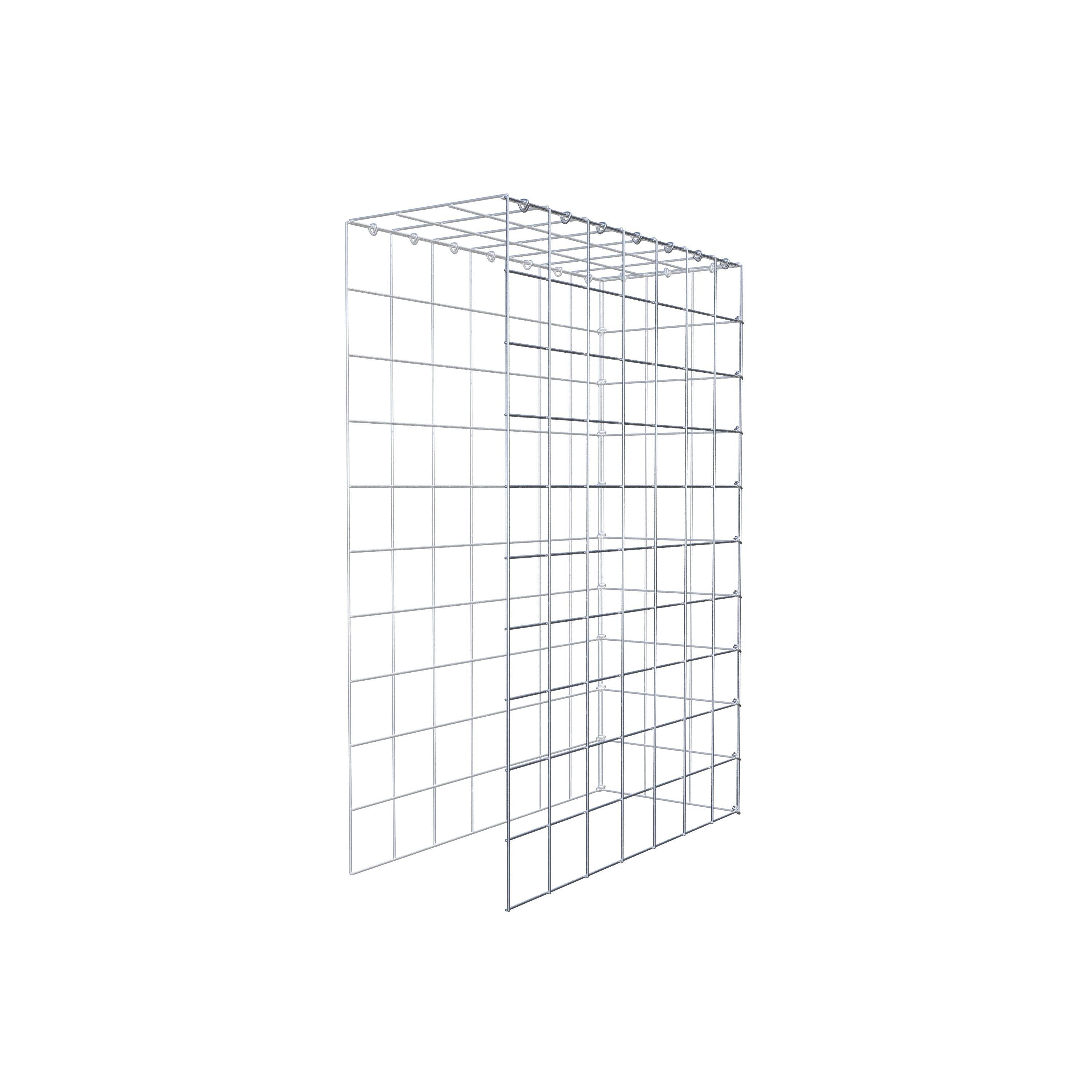 Gabion monté type 4 100 cm x 70 cm x 30 cm (L x H x P), maillage 10 cm x 10 cm, anneau en C