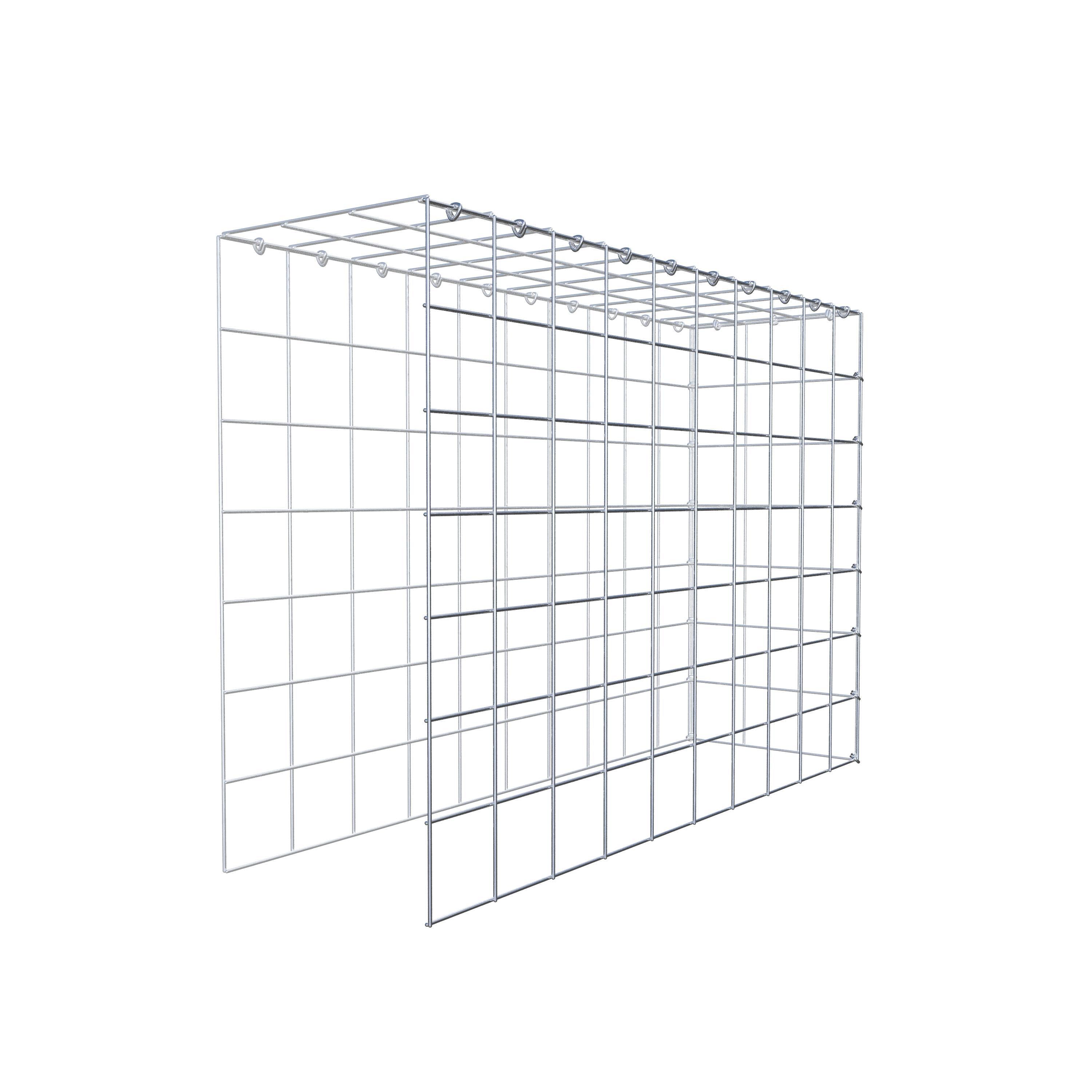 Gabion monté type 4 100 cm x 70 cm x 30 cm (L x H x P), maillage 10 cm x 10 cm, anneau en C