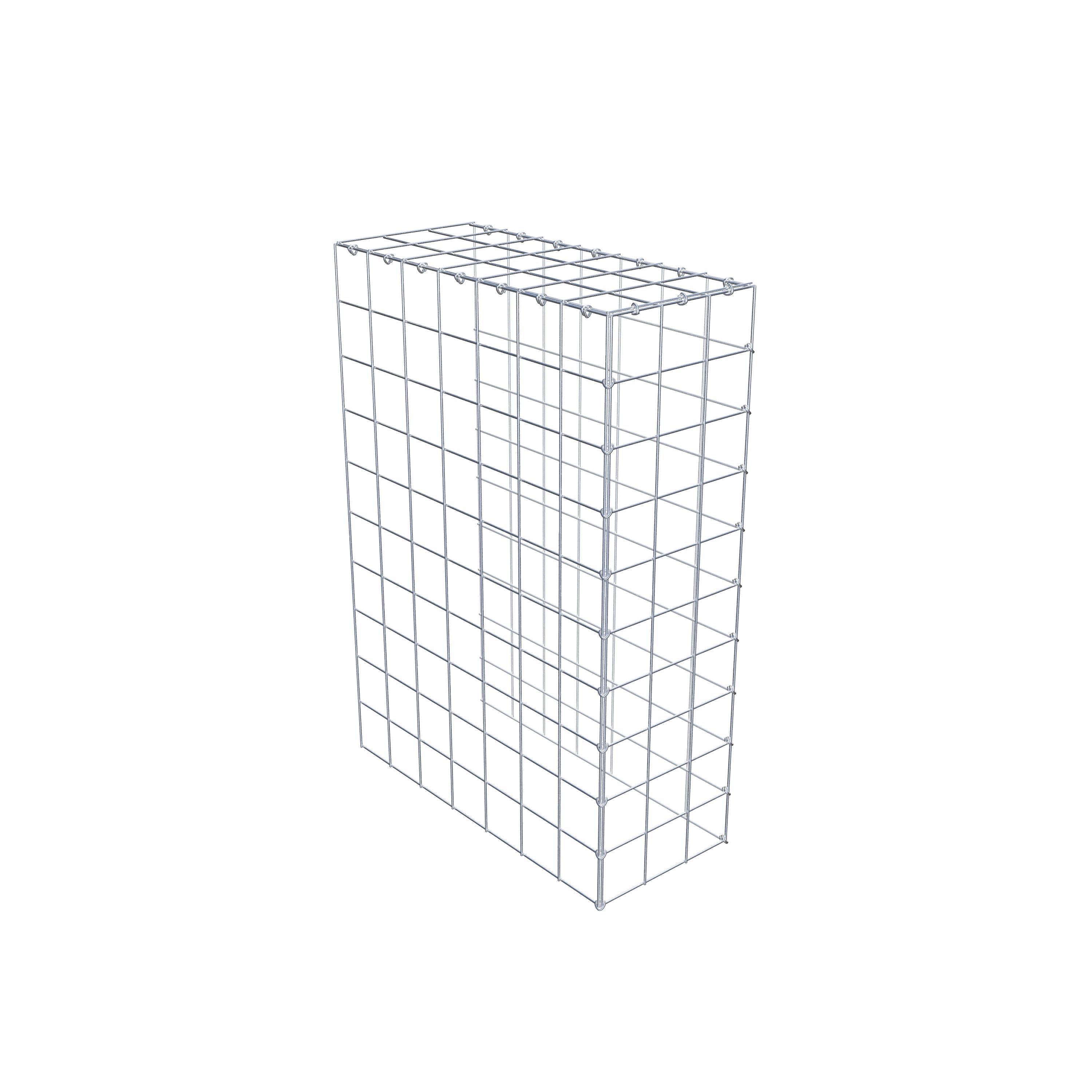 Gabion monté type 4 100 cm x 70 cm x 30 cm (L x H x P), maillage 10 cm x 10 cm, anneau en C