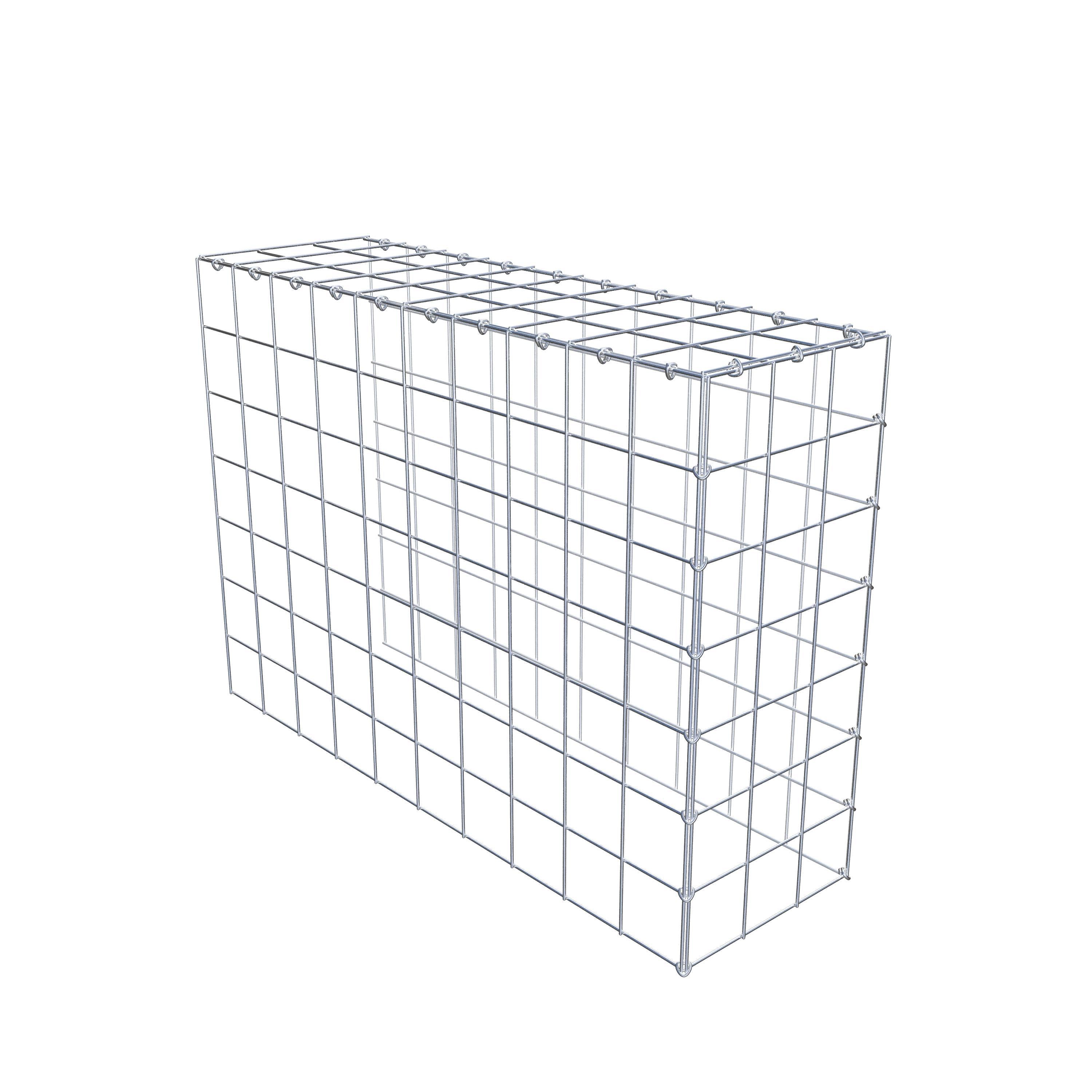 Gabion monté type 4 100 cm x 70 cm x 30 cm (L x H x P), maillage 10 cm x 10 cm, anneau en C