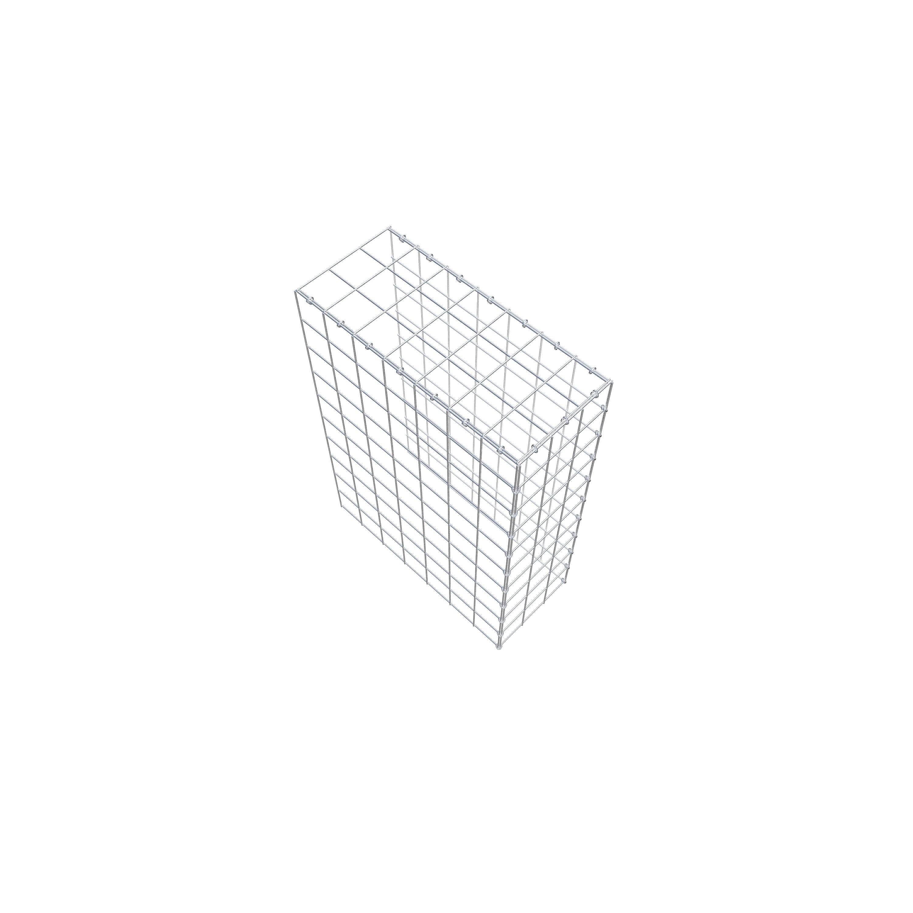 Gabion monté type 4 100 cm x 70 cm x 30 cm (L x H x P), maillage 10 cm x 10 cm, anneau en C