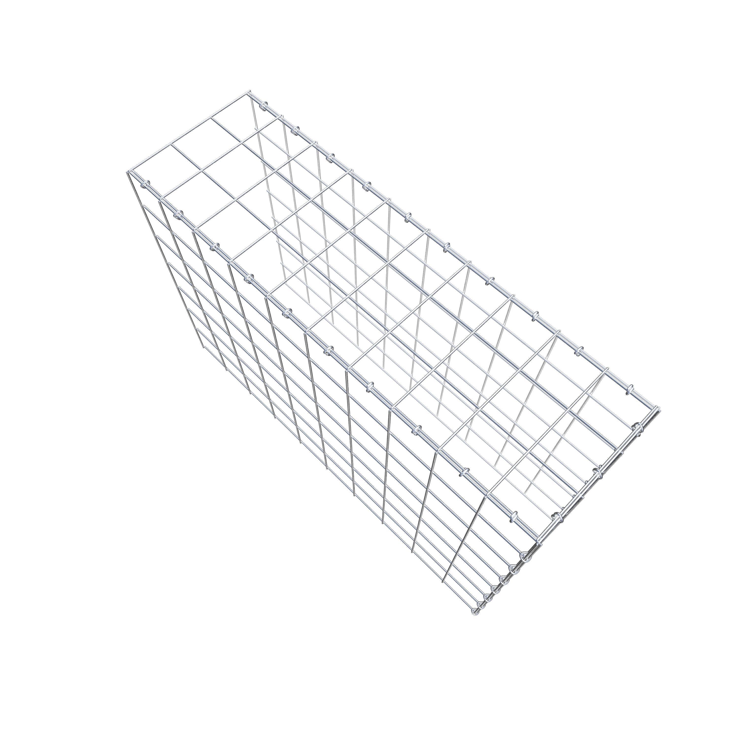 Gabion monté type 4 100 cm x 70 cm x 30 cm (L x H x P), maillage 10 cm x 10 cm, anneau en C