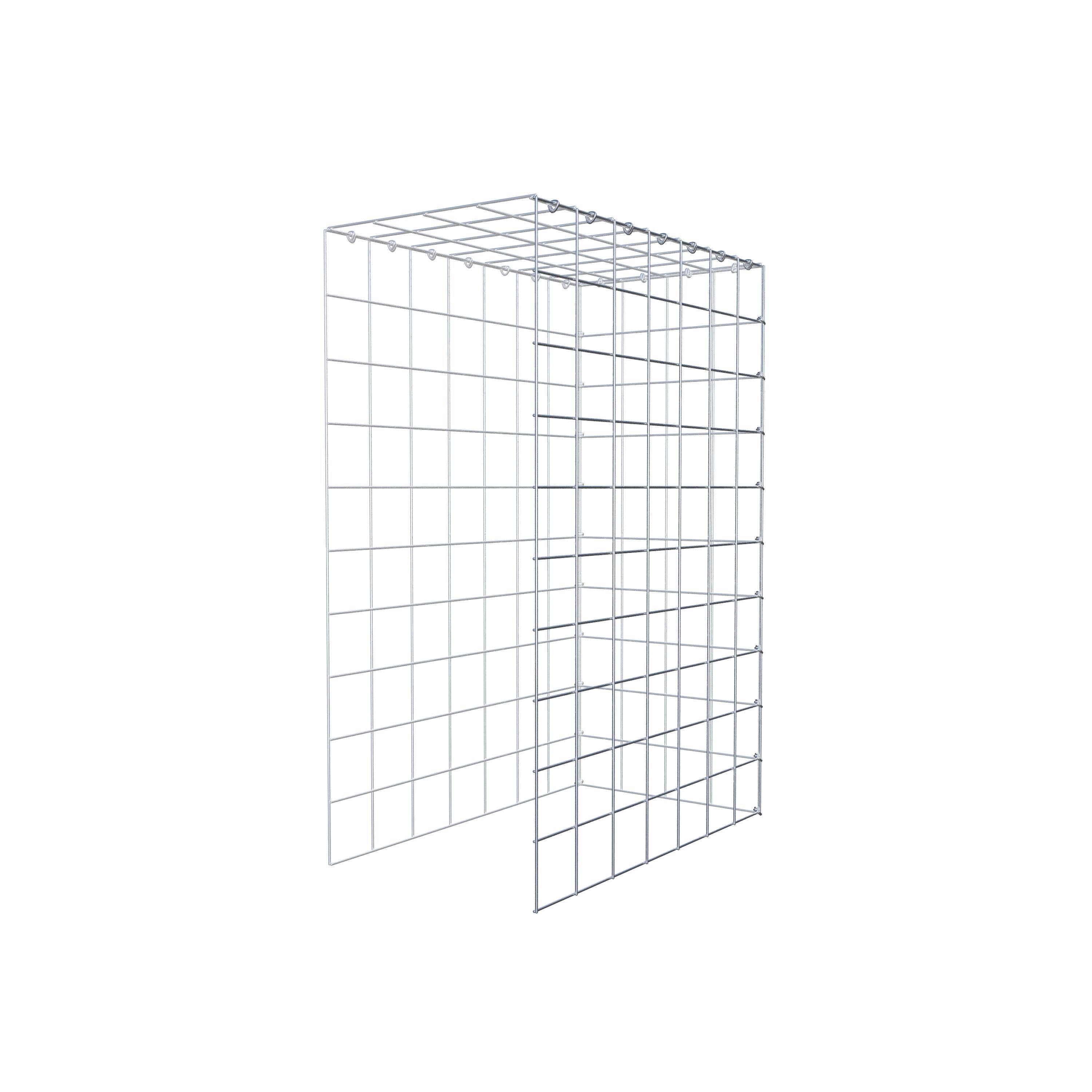 Gabion monté type 4 100 cm x 70 cm x 40 cm (L x H x P), maillage 10 cm x 10 cm, anneau en C