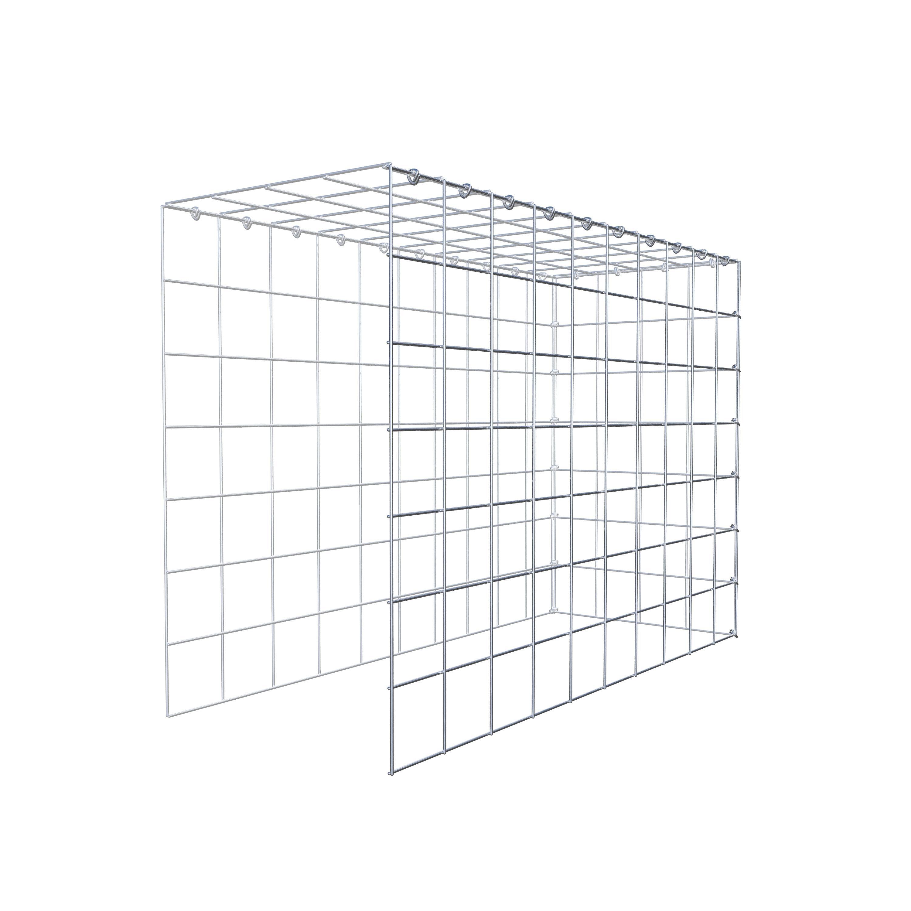 Gabion monté type 4 100 cm x 70 cm x 40 cm (L x H x P), maillage 10 cm x 10 cm, anneau en C