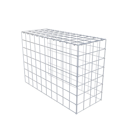 Monteret gabion type 4 100 cm x 70 cm x 40 cm (L x H x D), maskestørrelse 10 cm x 10 cm, C-ring