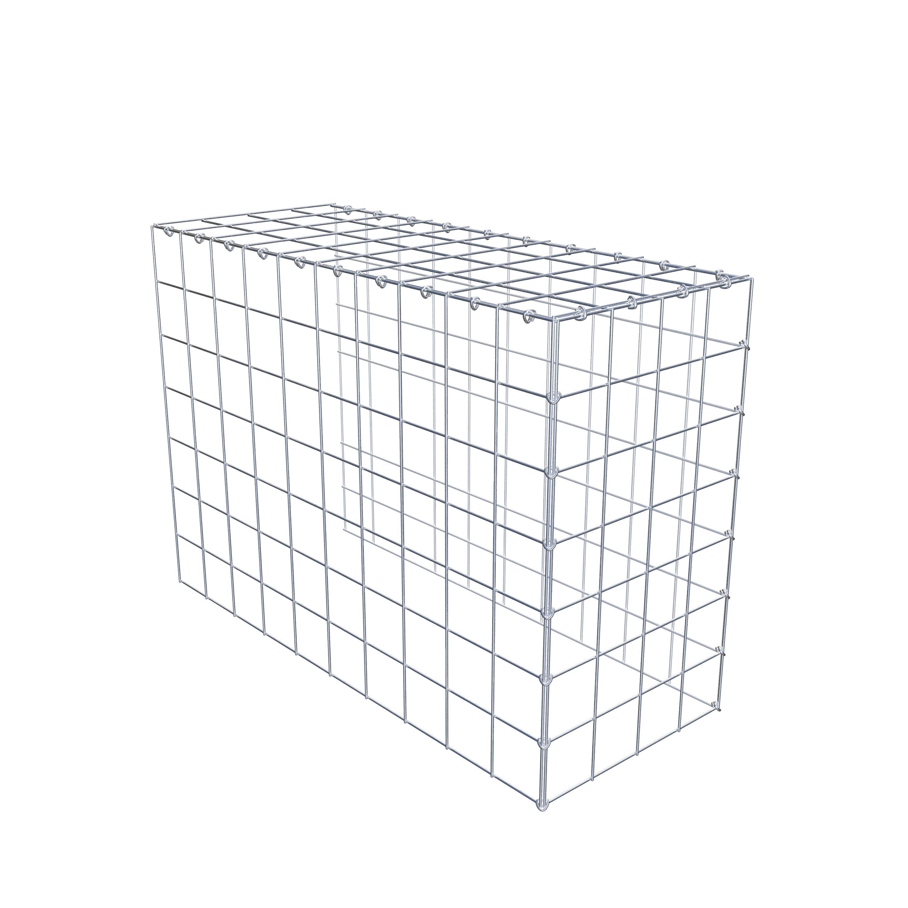 Gabion monté type 4 100 cm x 70 cm x 40 cm (L x H x P), maillage 10 cm x 10 cm, anneau en C