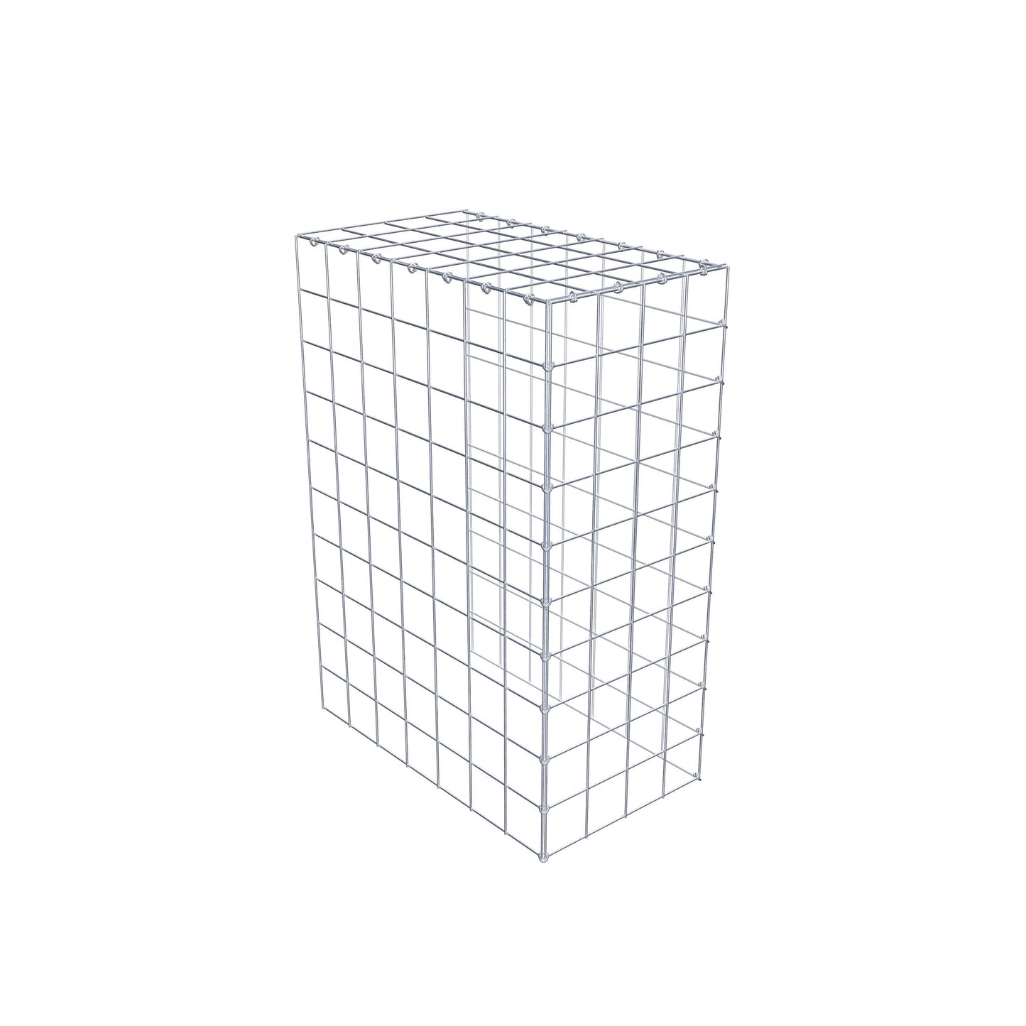 Monteret gabion type 4 100 cm x 70 cm x 40 cm (L x H x D), maskestørrelse 10 cm x 10 cm, C-ring