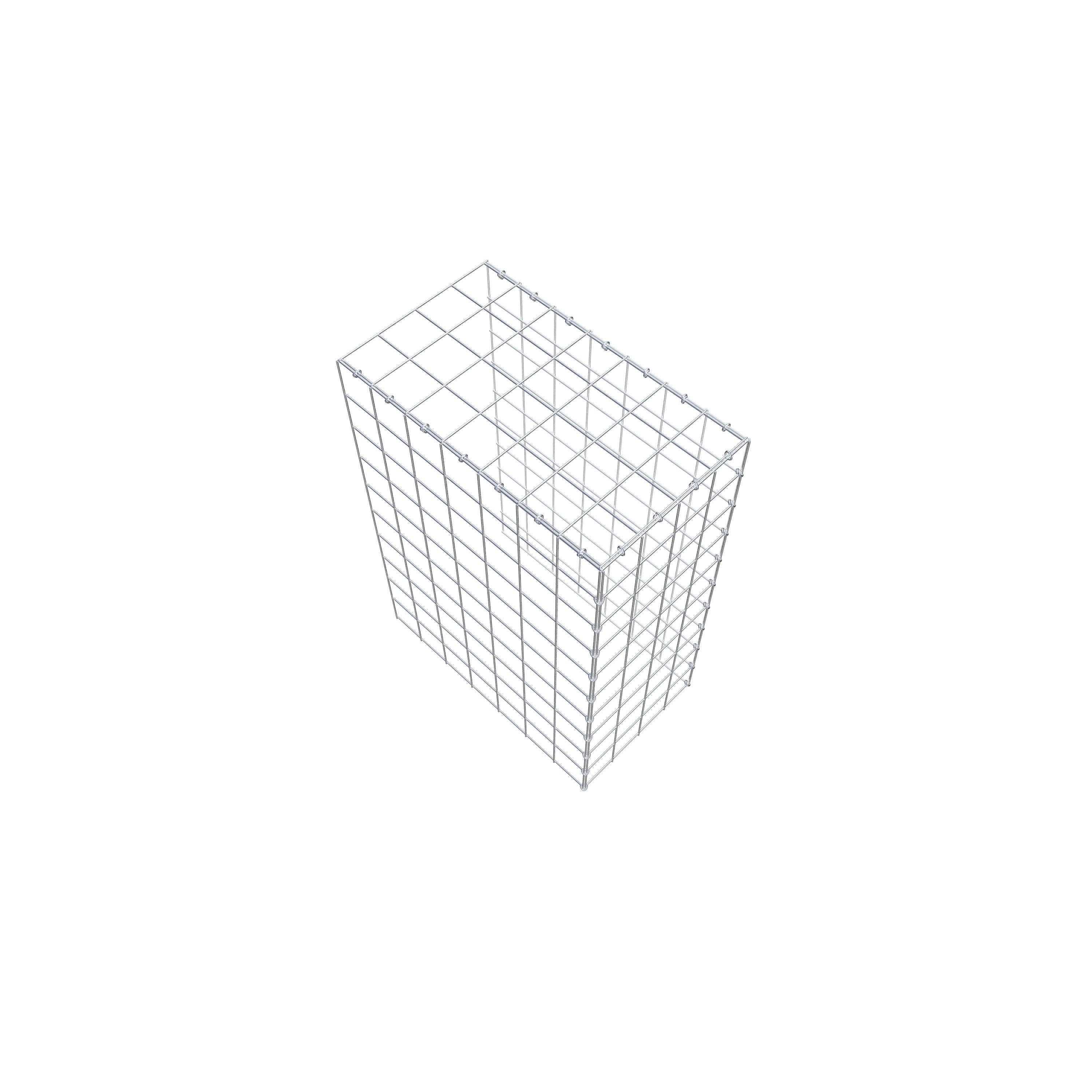 Mounted gabion type 4 100 cm x 70 cm x 40 cm (L x H x D), mesh size 10 cm x 10 cm, C-ring