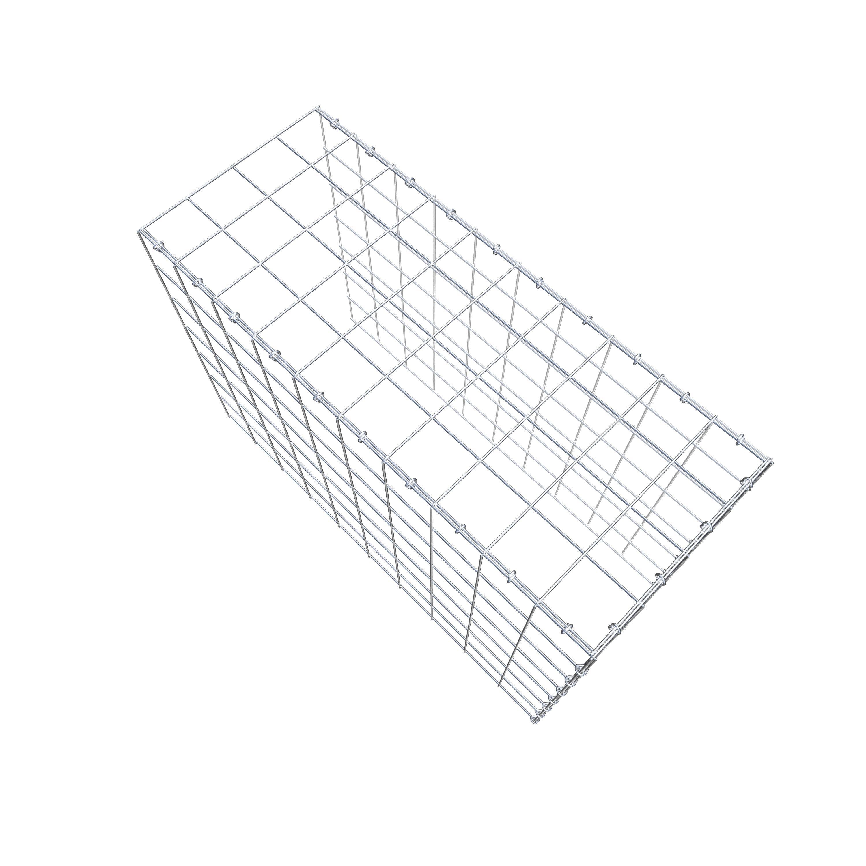 Gabion monté type 4 100 cm x 70 cm x 40 cm (L x H x P), maillage 10 cm x 10 cm, anneau en C