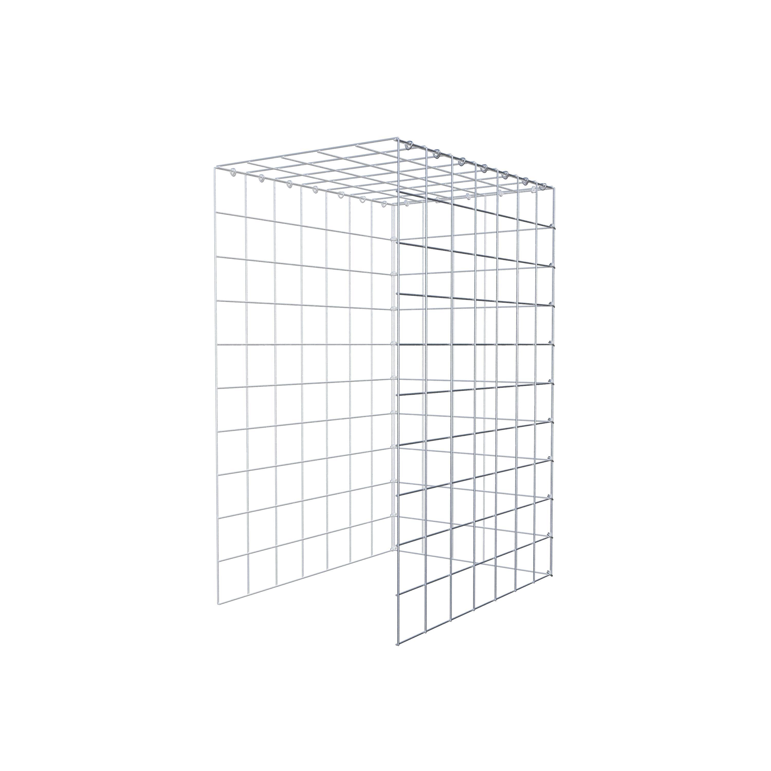 Gabion monté type 4 100 cm x 70 cm x 50 cm (L x H x P), maillage 10 cm x 10 cm, anneau en C