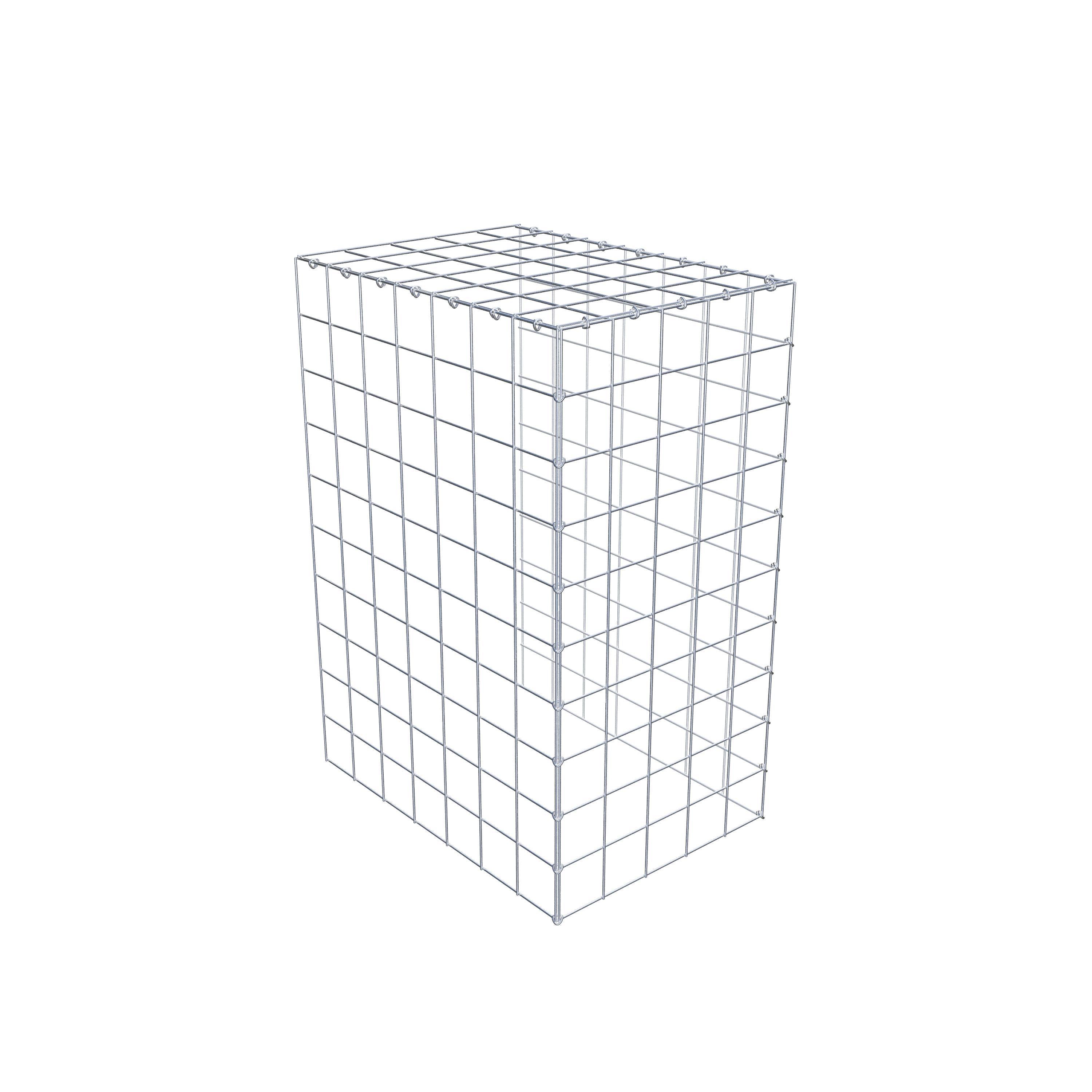 Gabion monté type 4 100 cm x 70 cm x 50 cm (L x H x P), maillage 10 cm x 10 cm, anneau en C