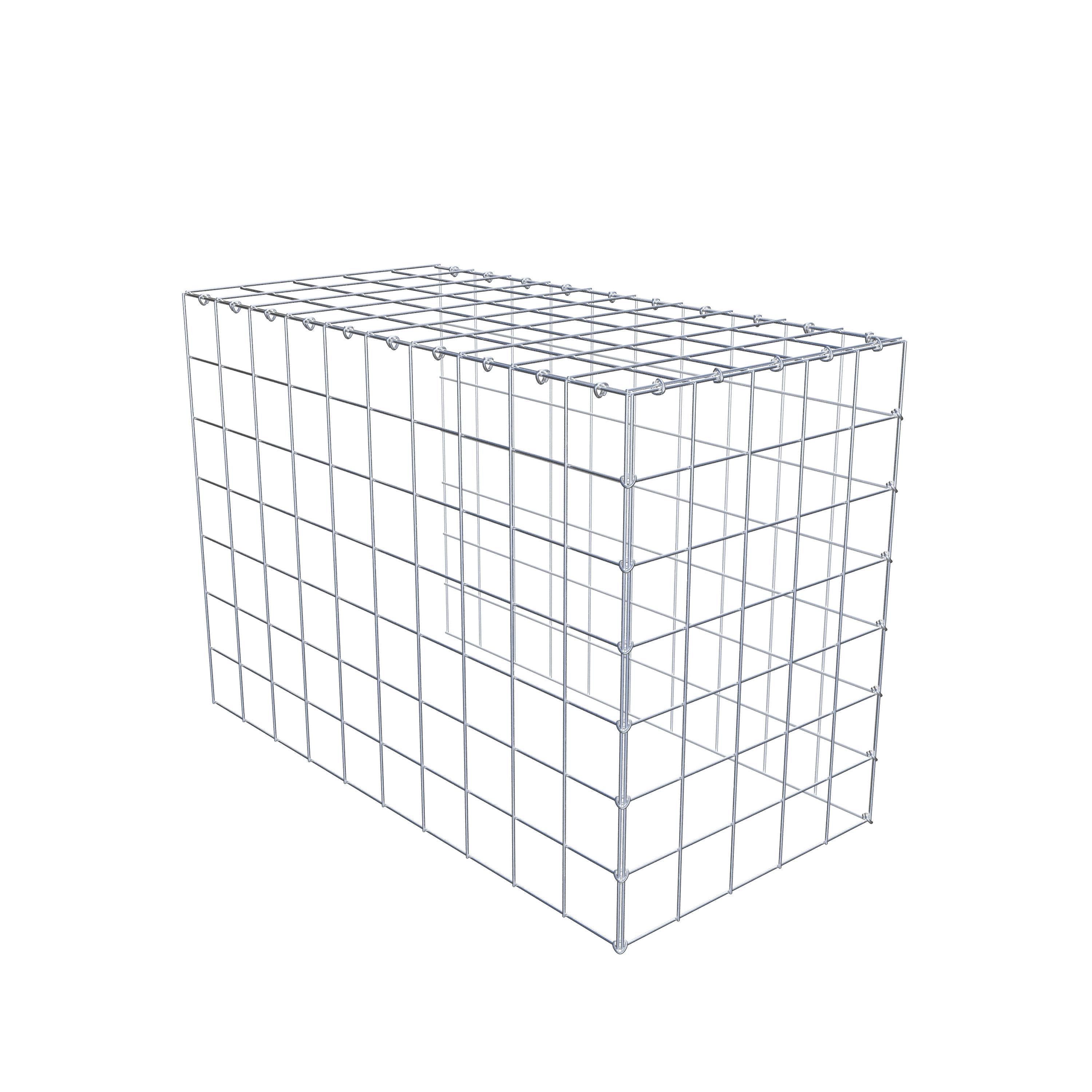 Gabion monté type 4 100 cm x 70 cm x 50 cm (L x H x P), maillage 10 cm x 10 cm, anneau en C