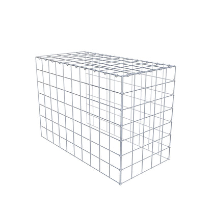 Opzetpaal type 4 100 cm x 70 cm x 50 cm (L x H x D), maaswijdte 10 cm x 10 cm, C-ring