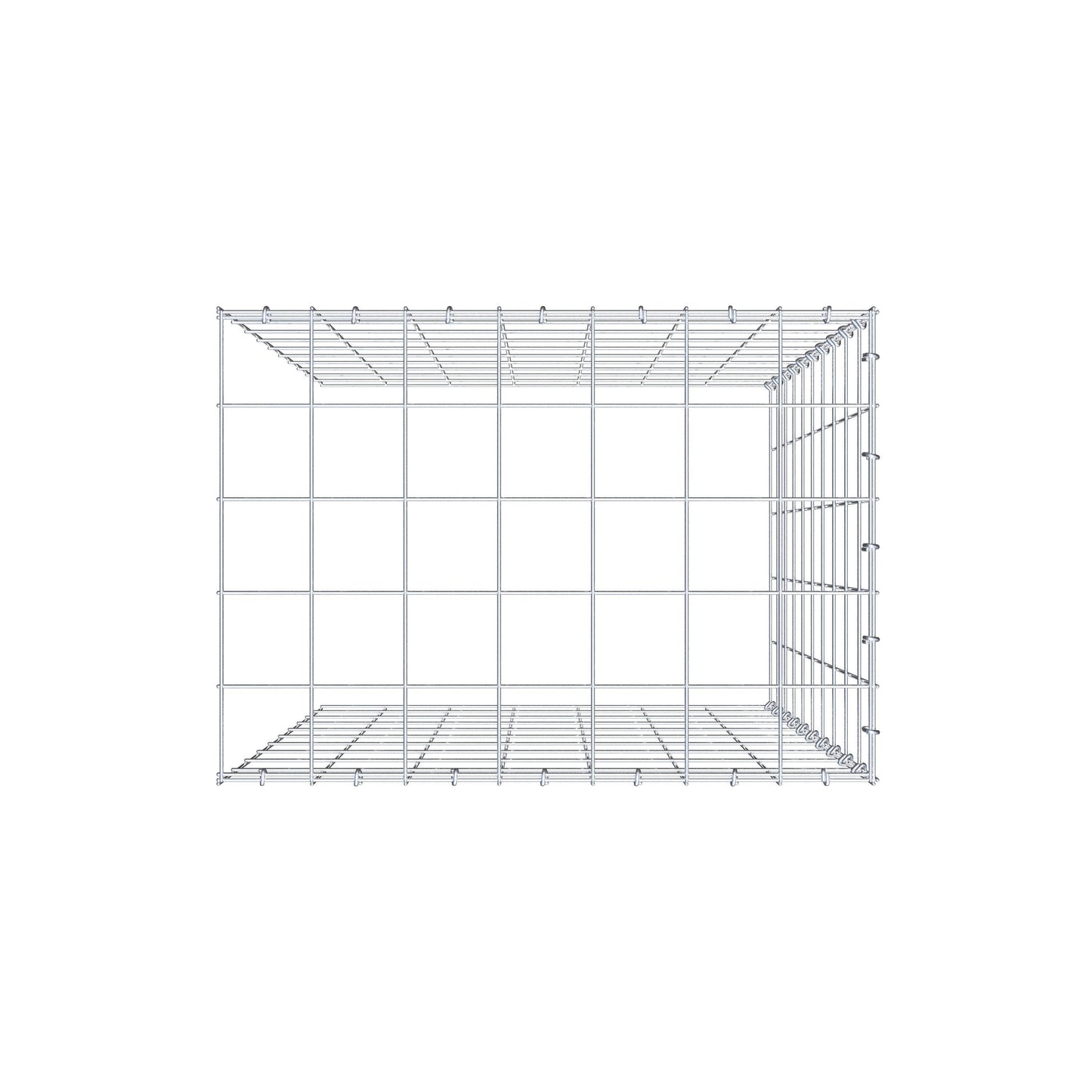 Opzetpaal type 4 100 cm x 70 cm x 50 cm (L x H x D), maaswijdte 10 cm x 10 cm, C-ring