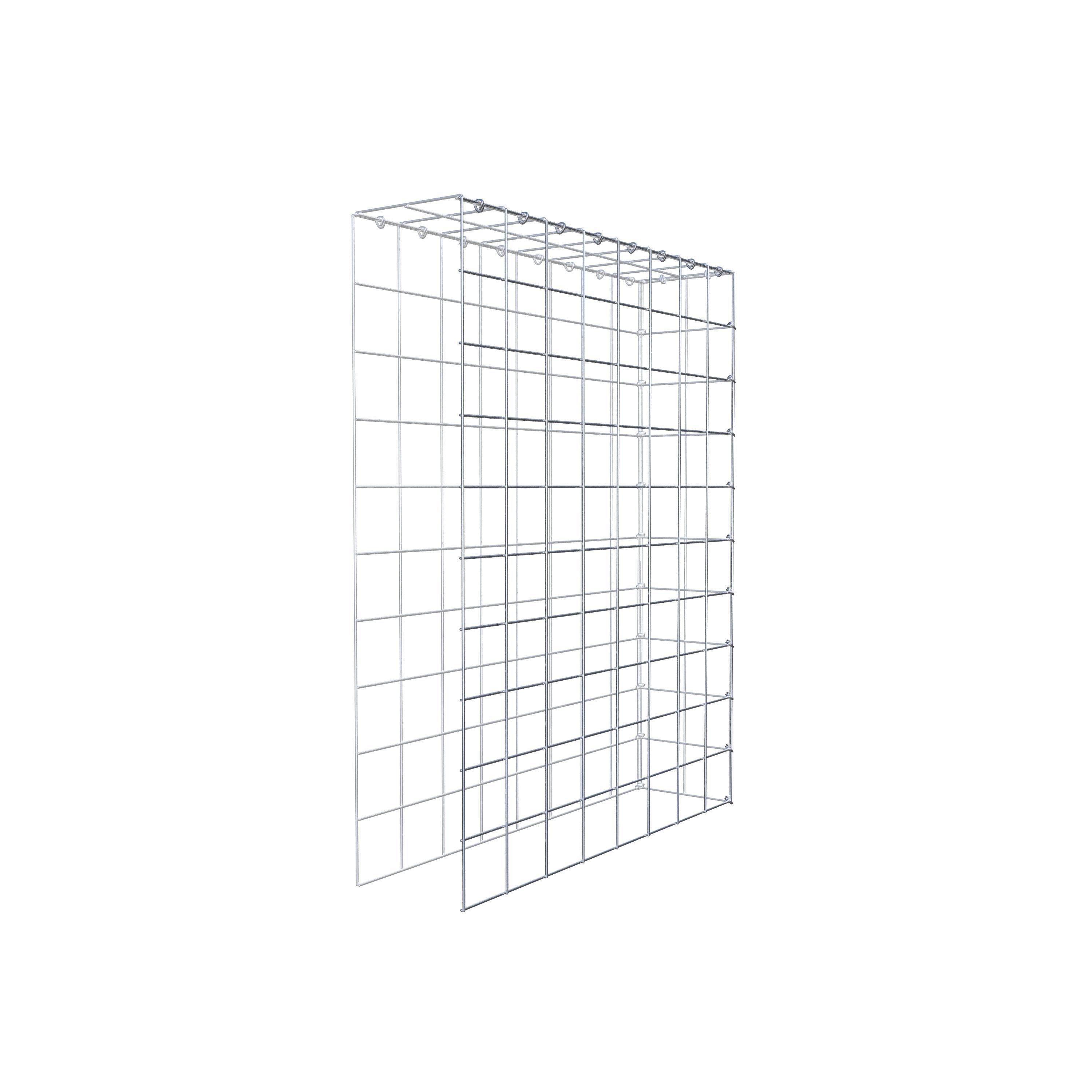 Gabion monté type 4 100 cm x 80 cm x 20 cm (L x H x P), maillage 10 cm x 10 cm, anneau en C