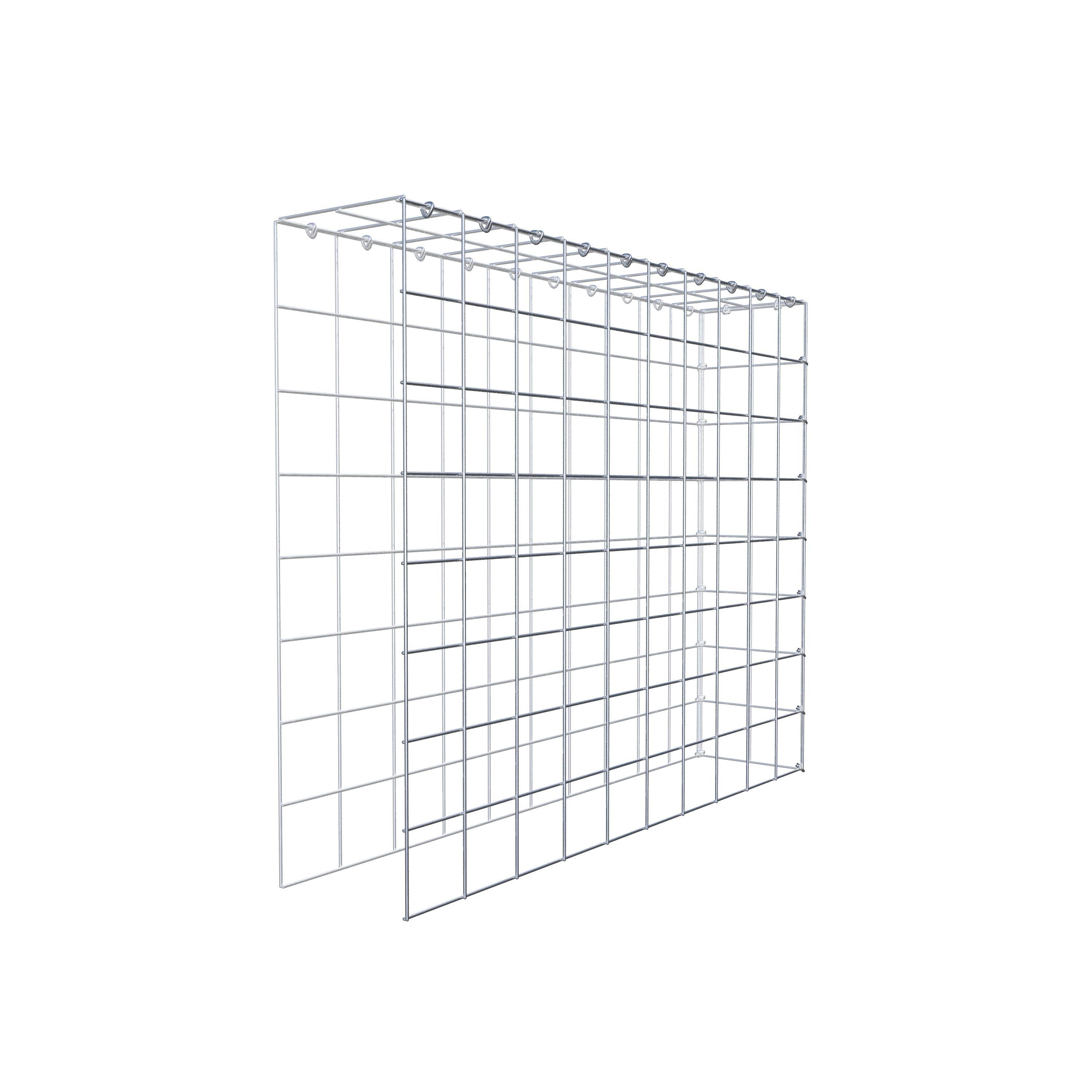 Gabion monté type 4 100 cm x 80 cm x 20 cm (L x H x P), maillage 10 cm x 10 cm, anneau en C