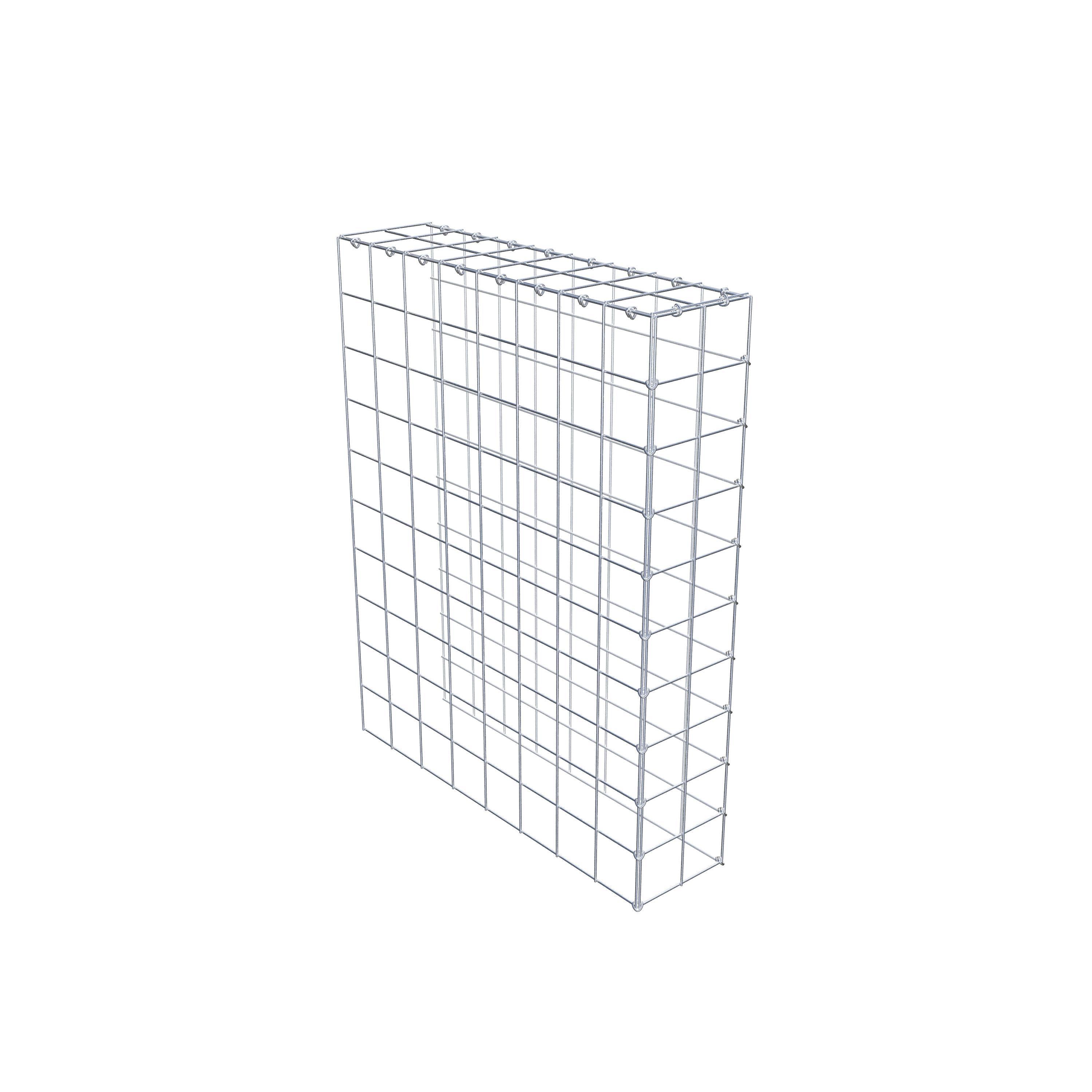 Gabion monté type 4 100 cm x 80 cm x 20 cm (L x H x P), maillage 10 cm x 10 cm, anneau en C