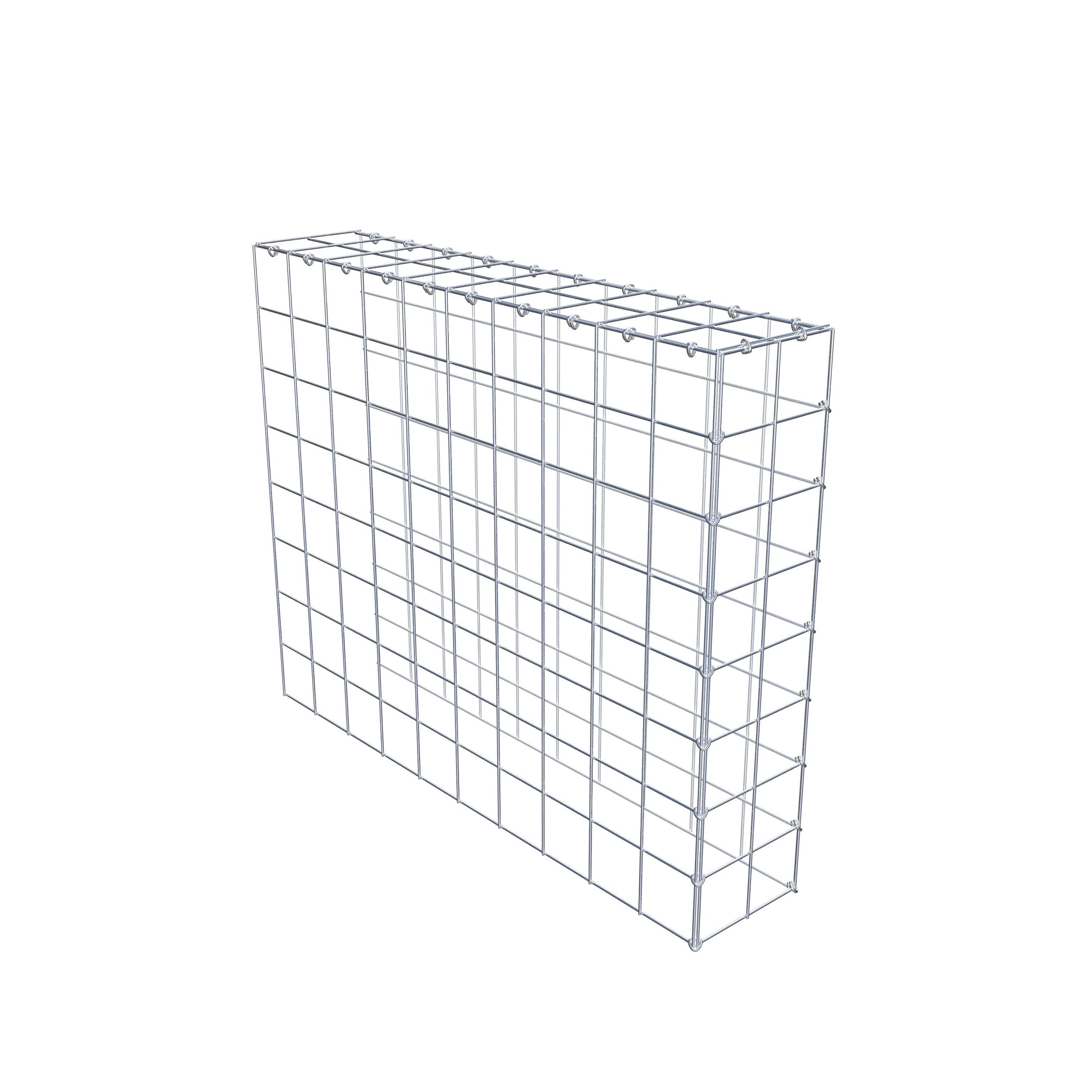 Gabion monté type 4 100 cm x 80 cm x 20 cm (L x H x P), maillage 10 cm x 10 cm, anneau en C