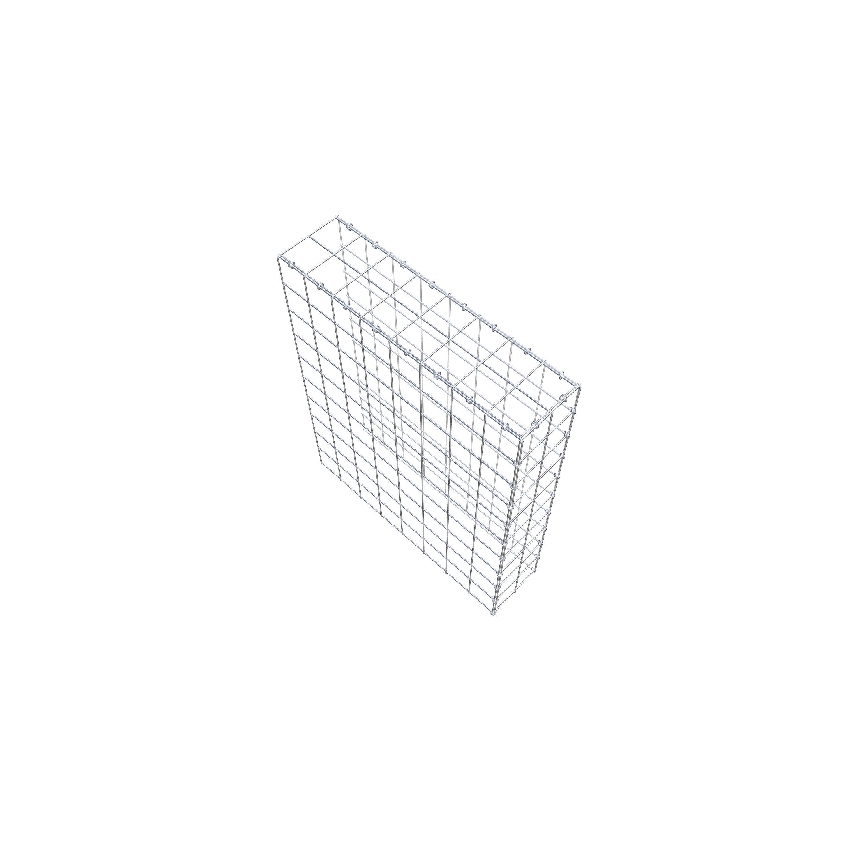 Gabion monté type 4 100 cm x 80 cm x 20 cm (L x H x P), maillage 10 cm x 10 cm, anneau en C