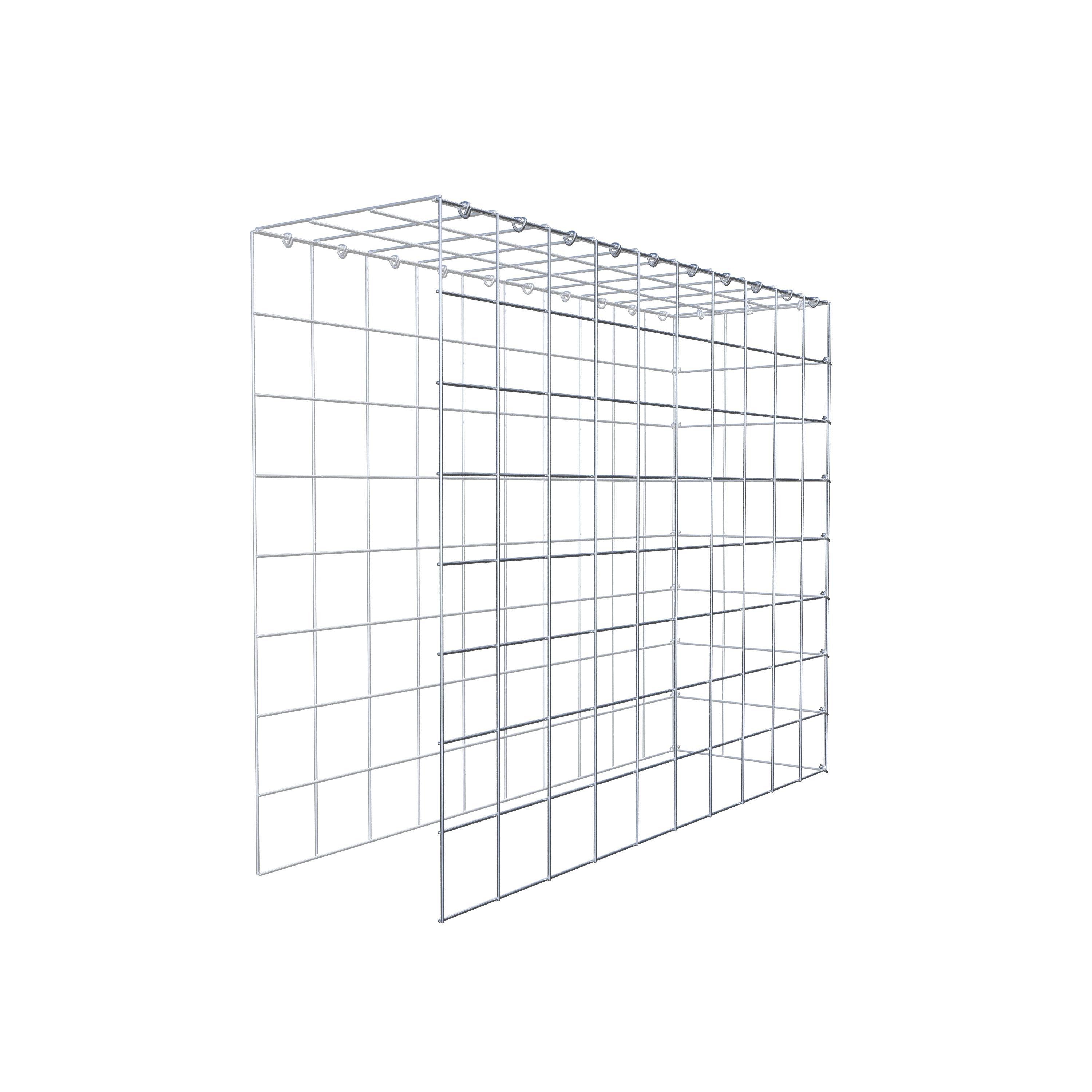 Gabion monté type 4 100 cm x 80 cm x 30 cm (L x H x P), maillage 10 cm x 10 cm, anneau en C